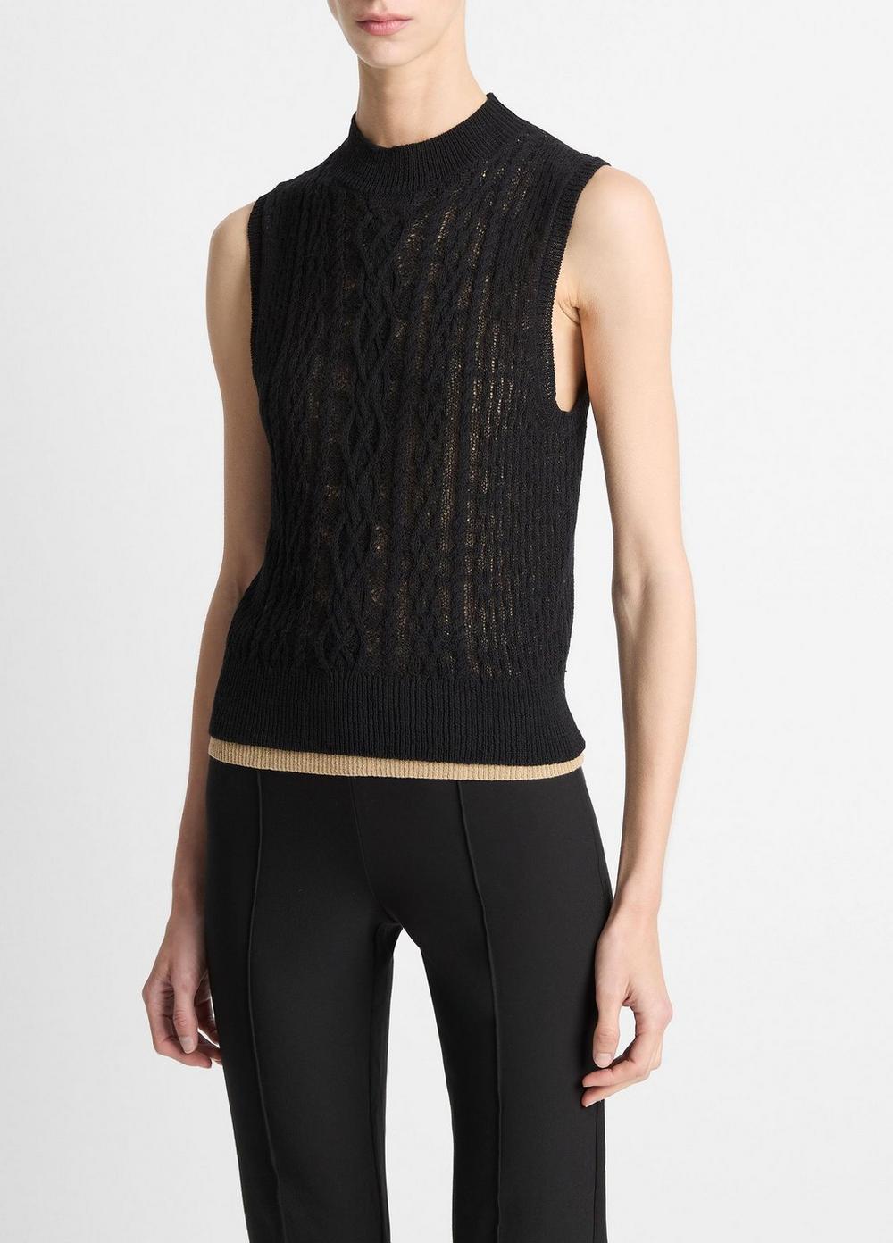 Cable Cotton-Blend Double-Layer Shell