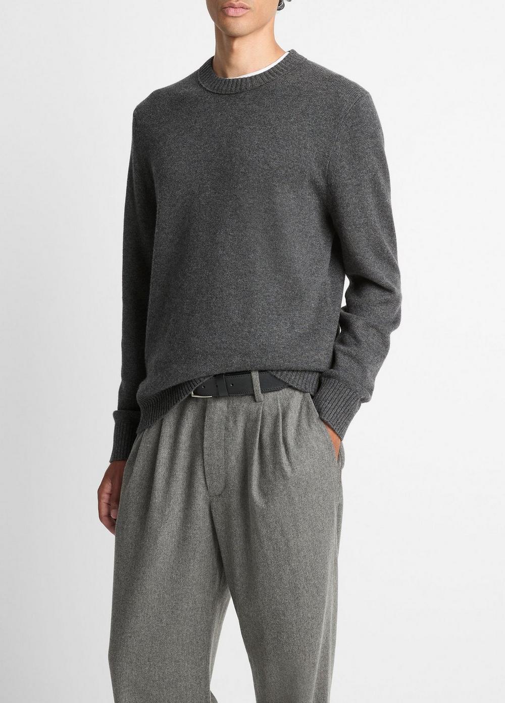 Wool-Cashmere Crew Neck Sweater