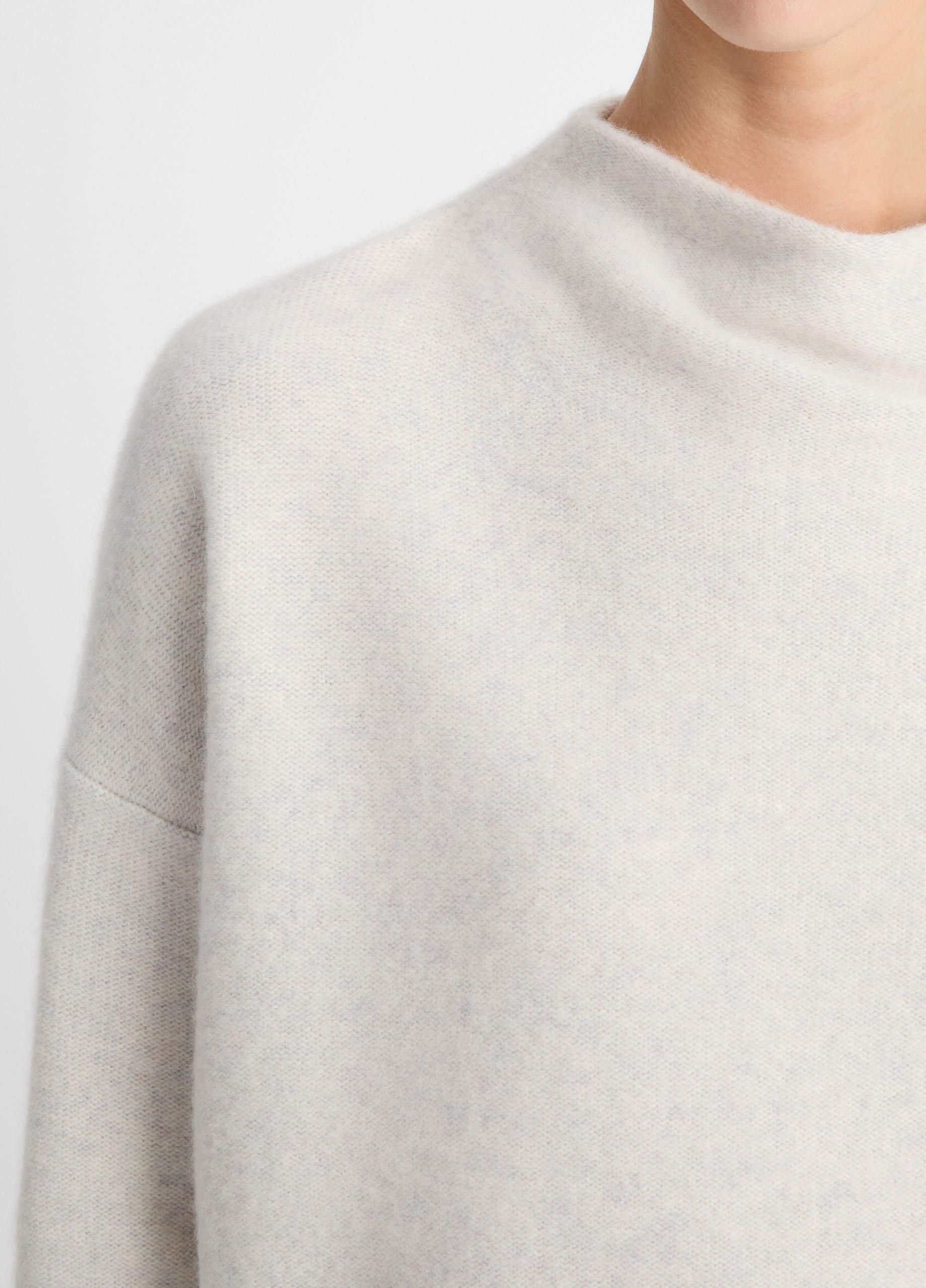 Plush Cashmere Funnel-Neck Sweater
