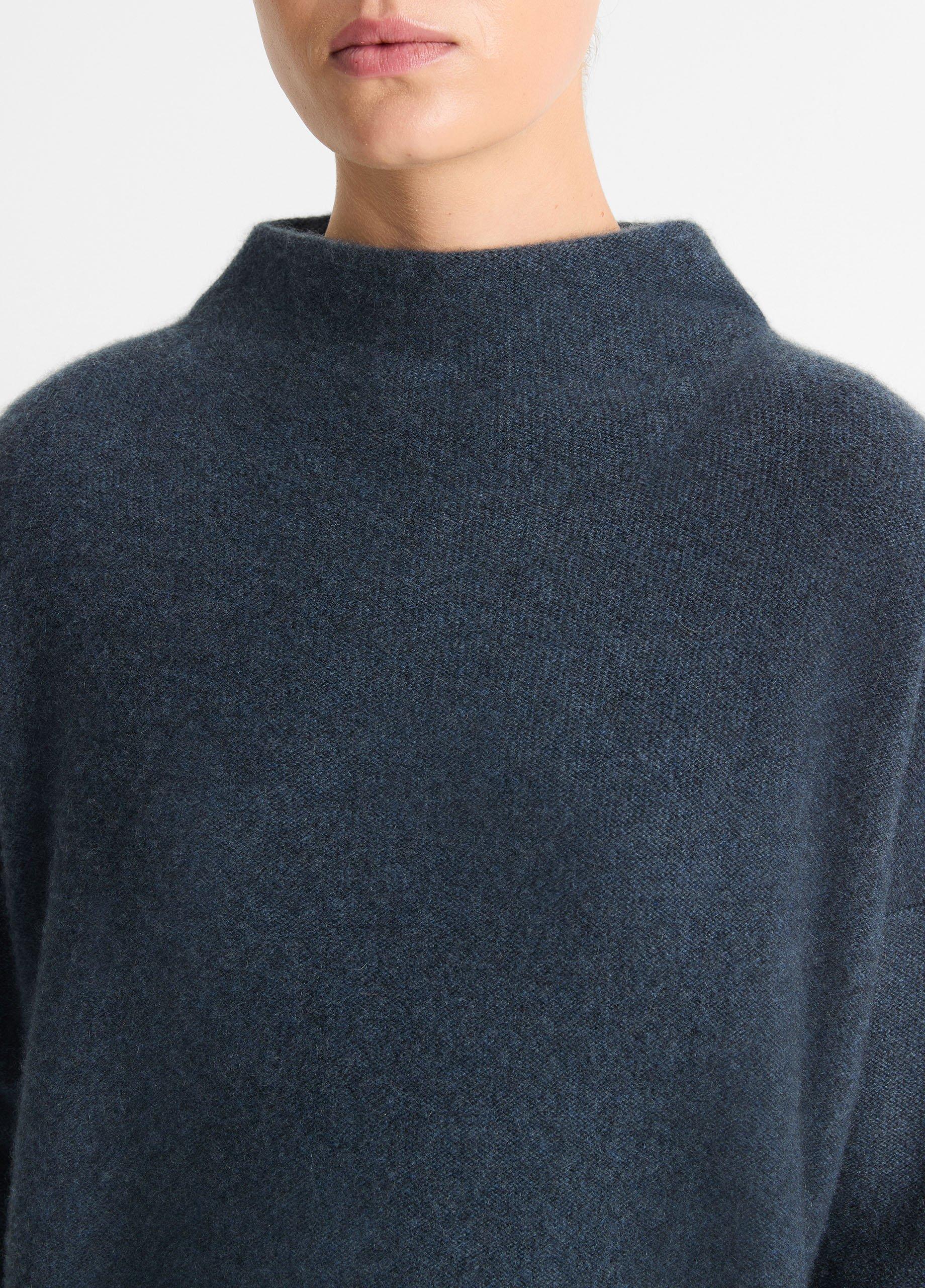 Plush Cashmere Funnel-Neck Sweater