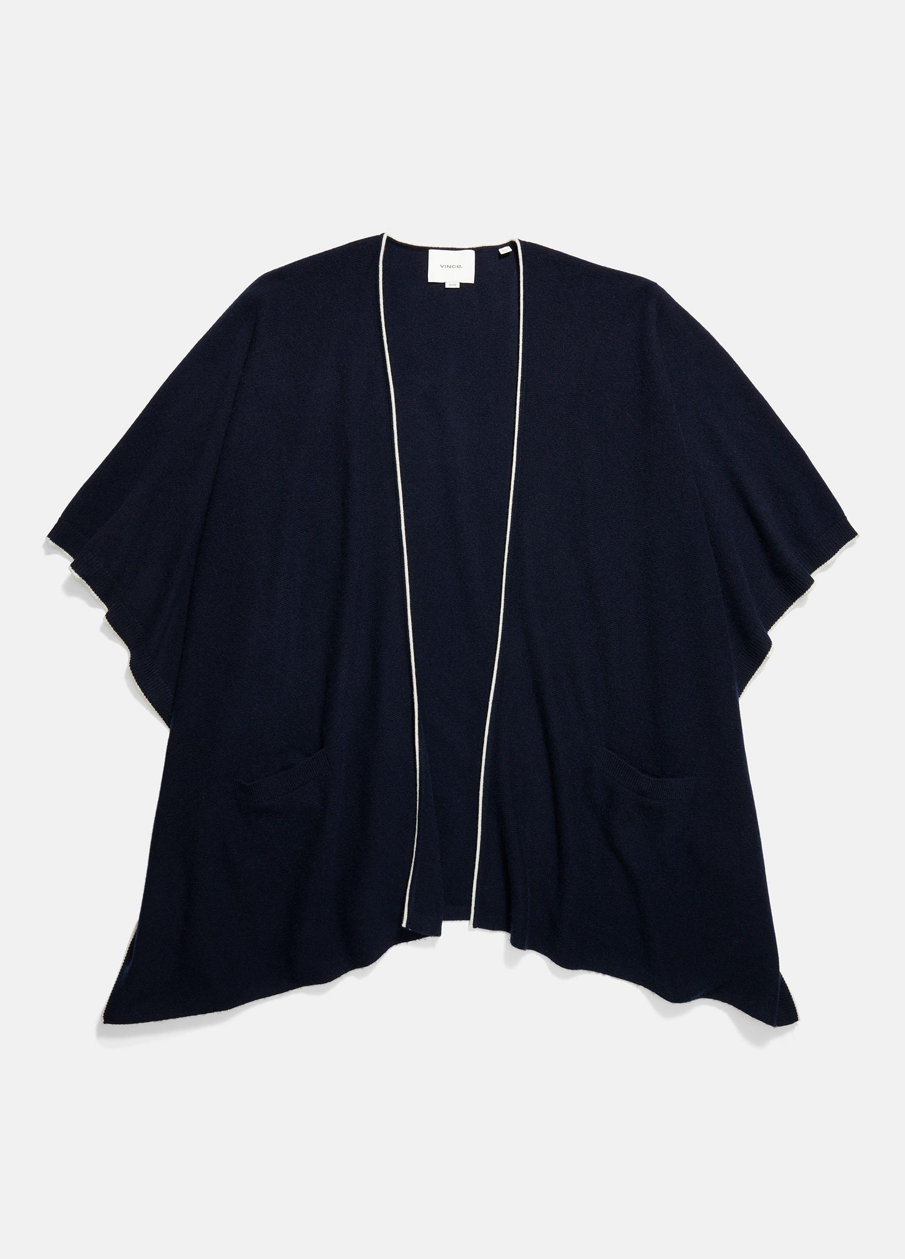 Tipped Jersey-Knit Cashmere Cape