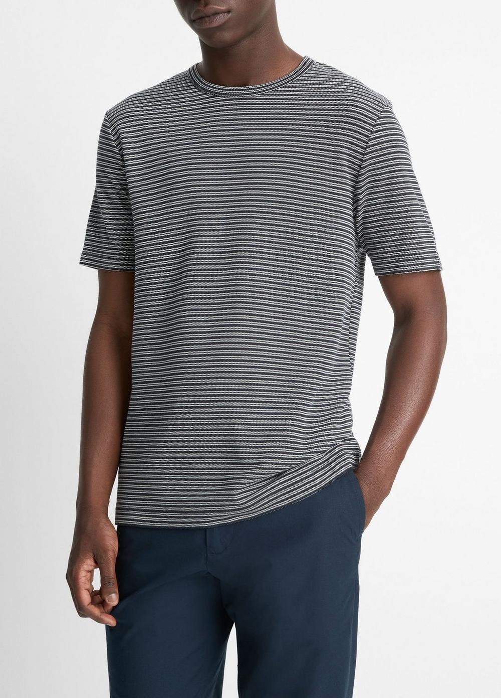 Striped Pima Cotton PiquÃ© T-Shirt