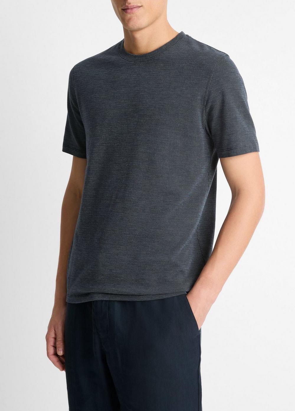 Birdseye Jacquard Pima Cotton T-Shirt