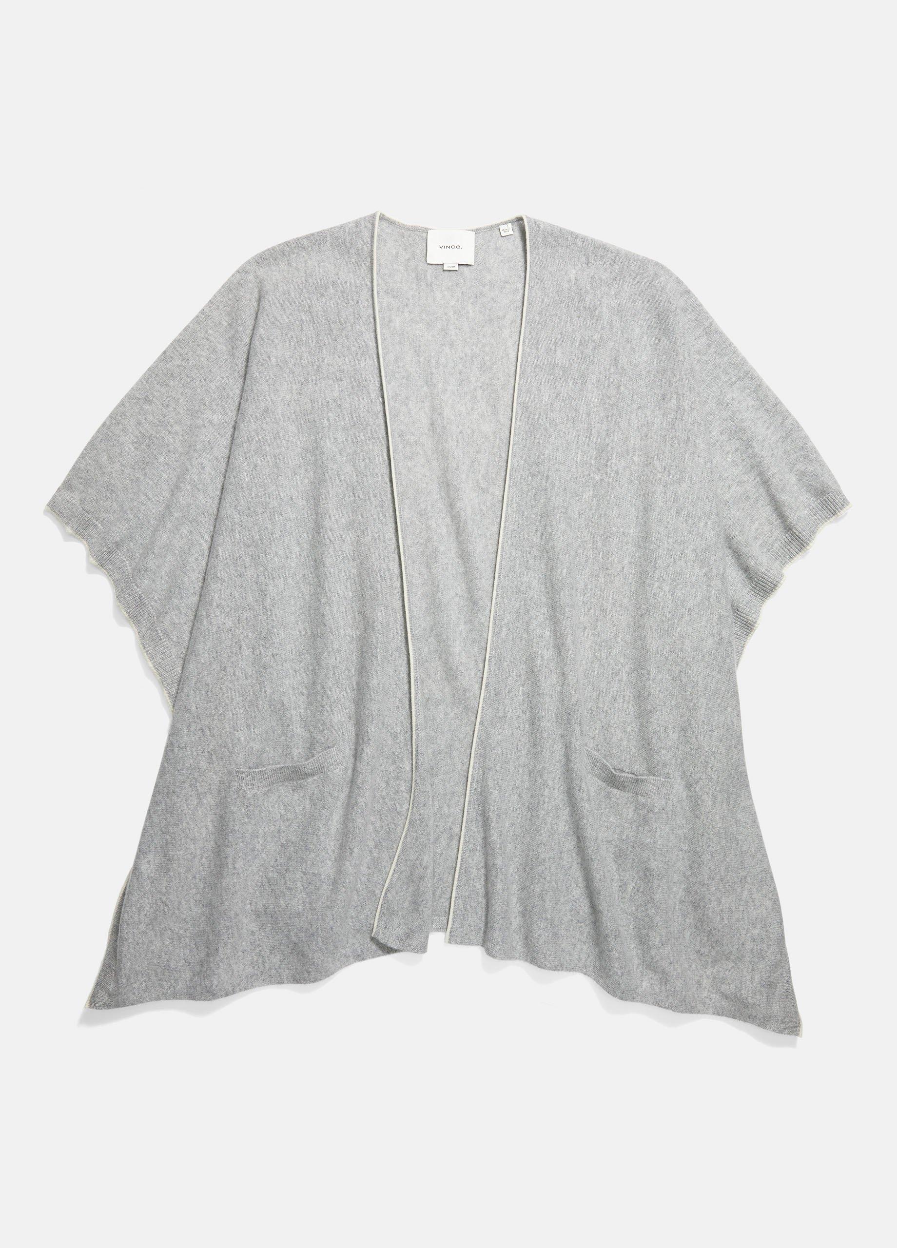 Tipped Jersey-Knit Cashmere Cape