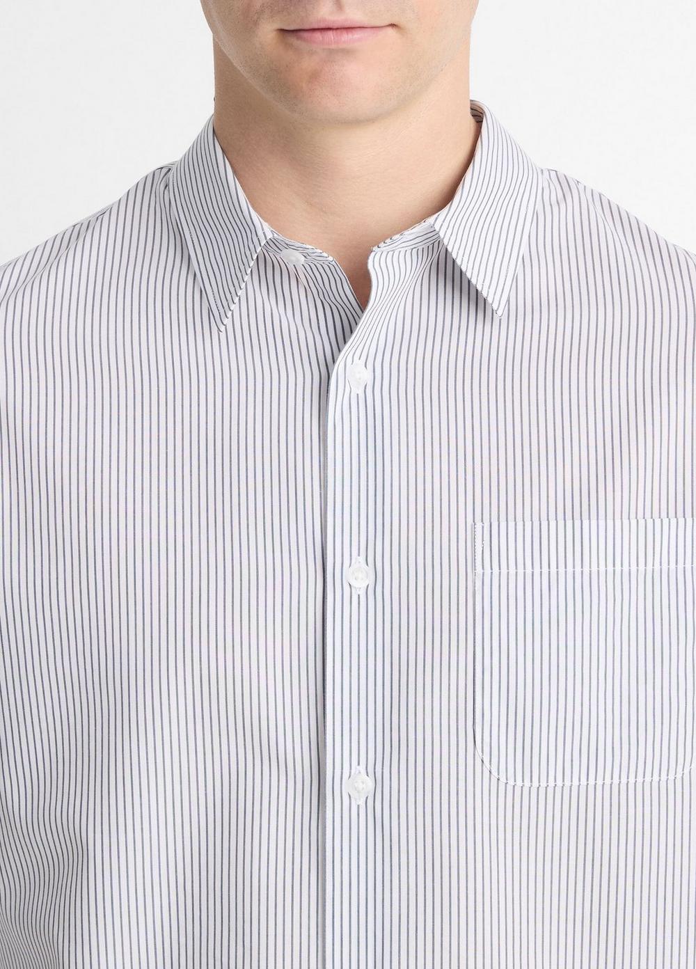 Basin Stripe Cotton-Blend Long-Sleeve Shirt