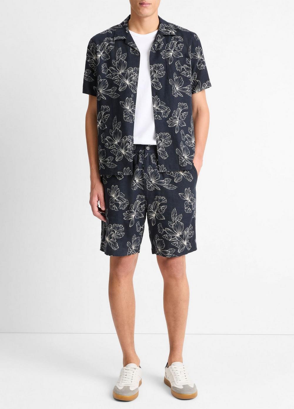 Line Floral Linen-Blend Beach Short 1 1369-line-floral-linen-blend-beach-short-1.jpg