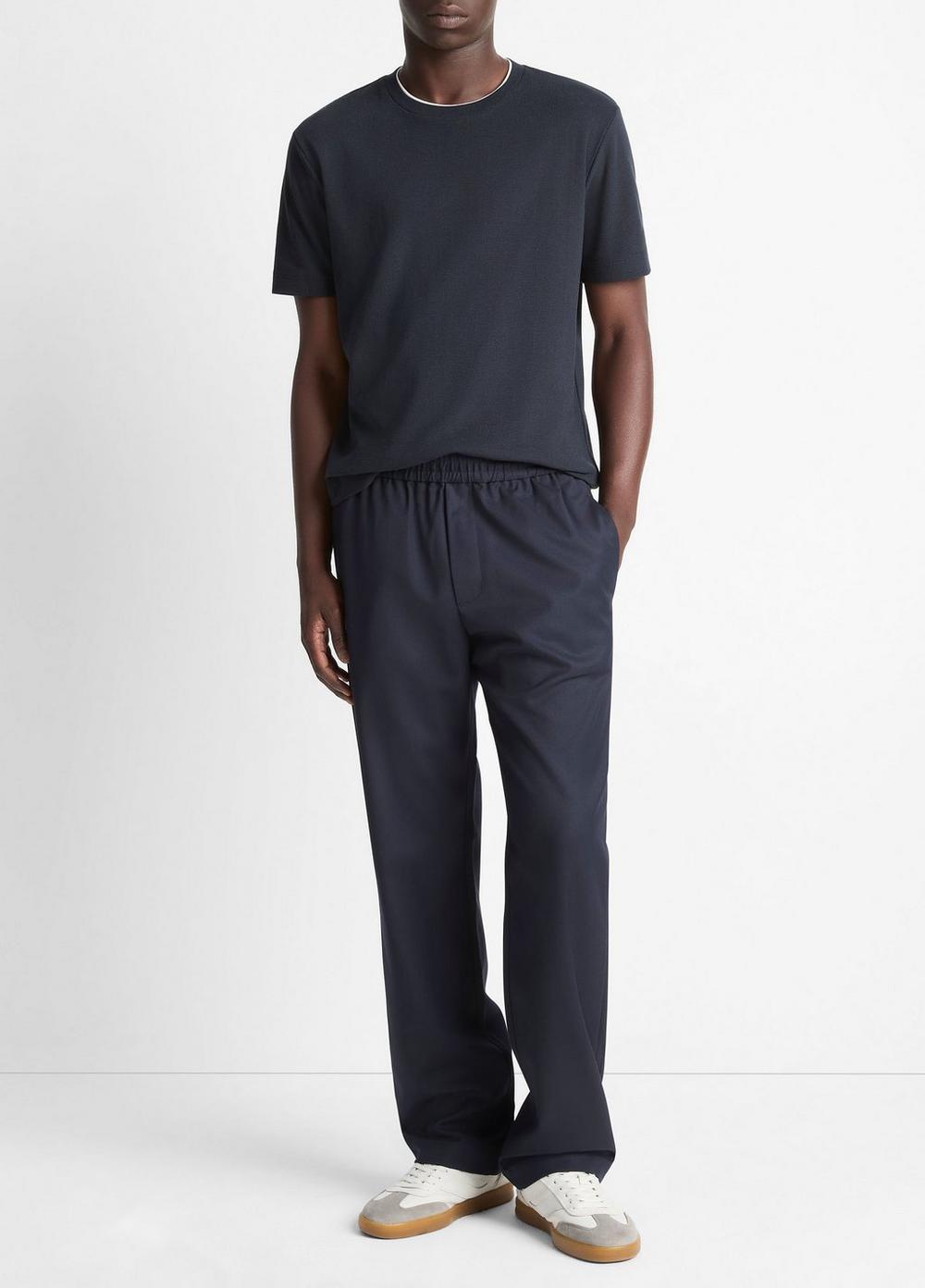 Louie Relaxed Wool-Blend Twill Pant
