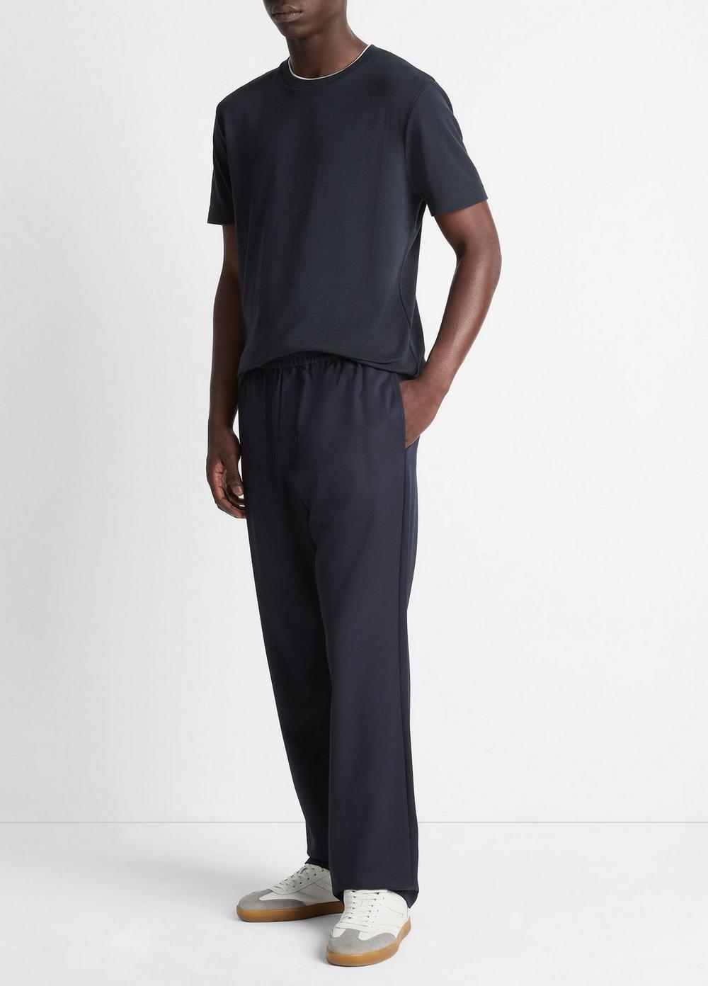 Louie Relaxed Wool-Blend Twill Pant