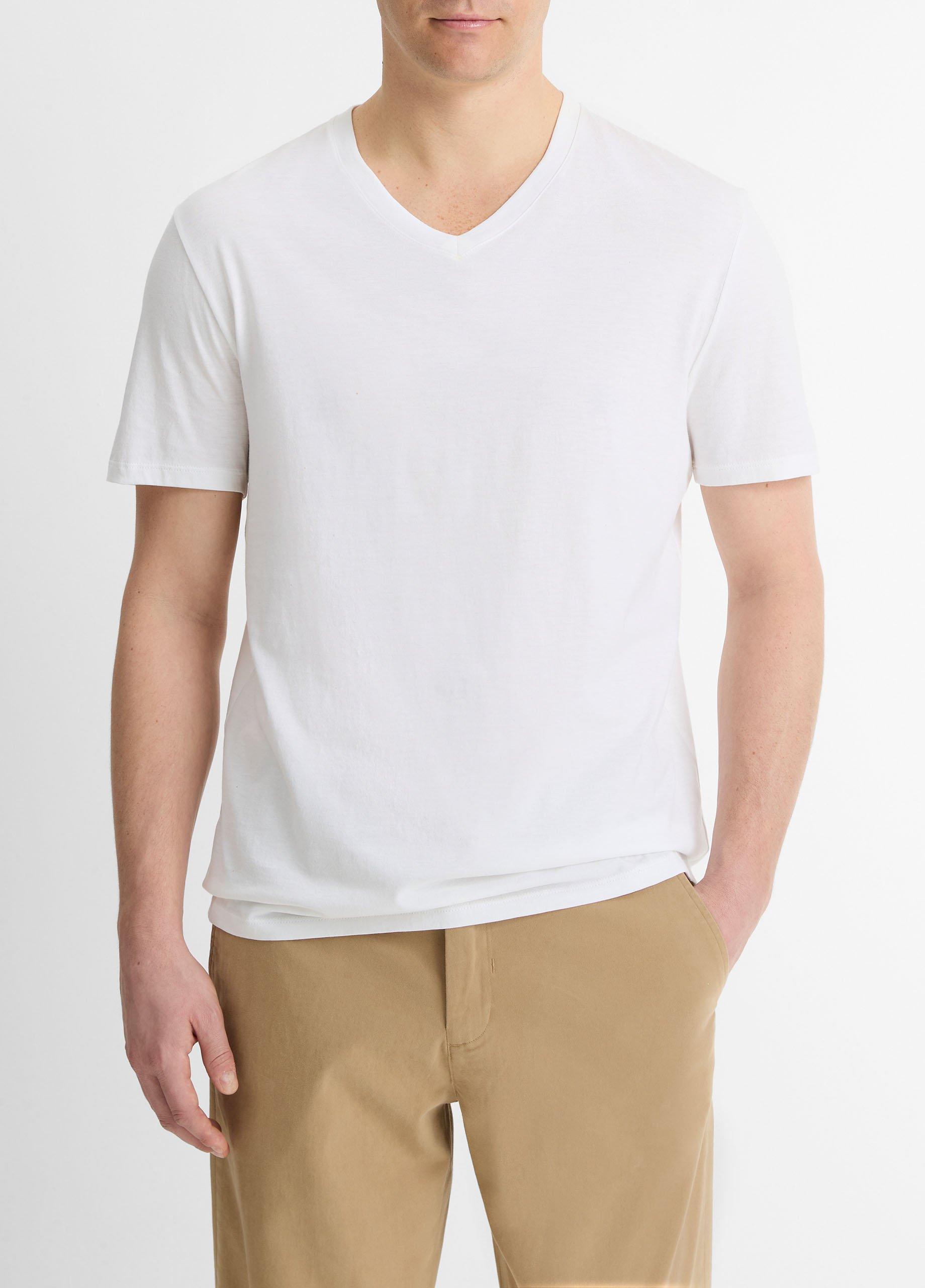 Pima Cotton V-Neck T-Shirt