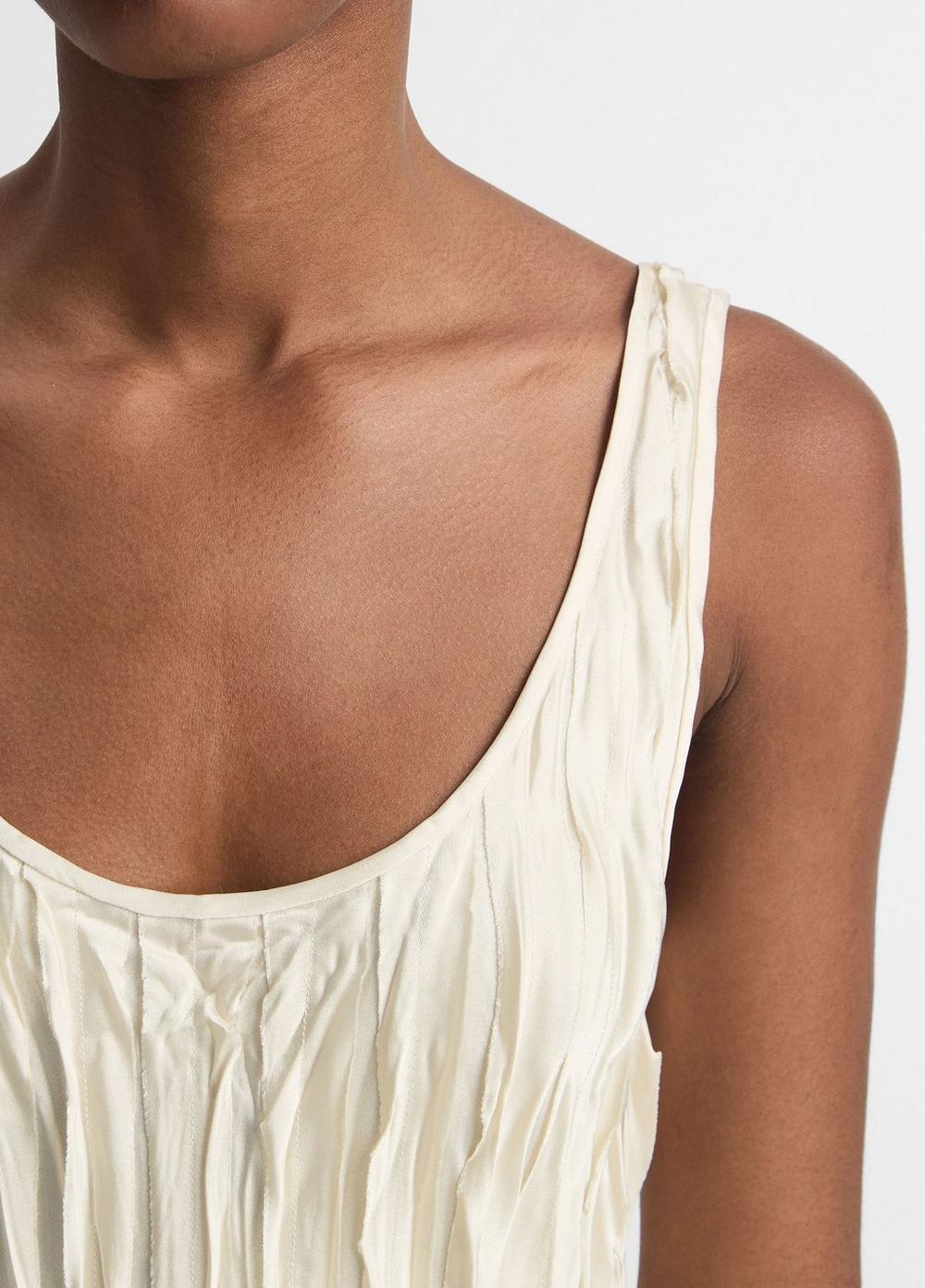 Crushed Satin Bias Tank