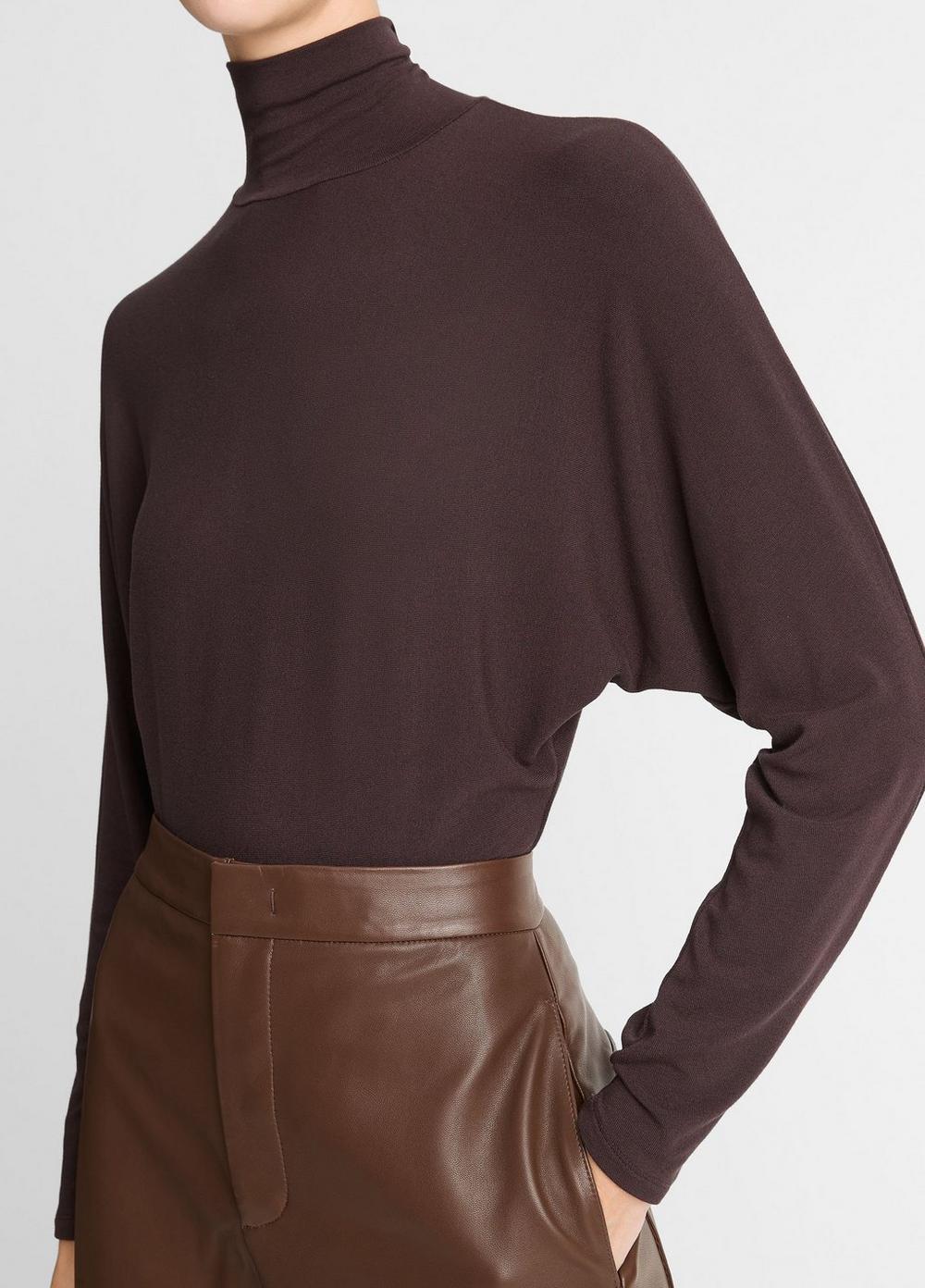 Dolman-Sleeve Turtleneck Bodysuit