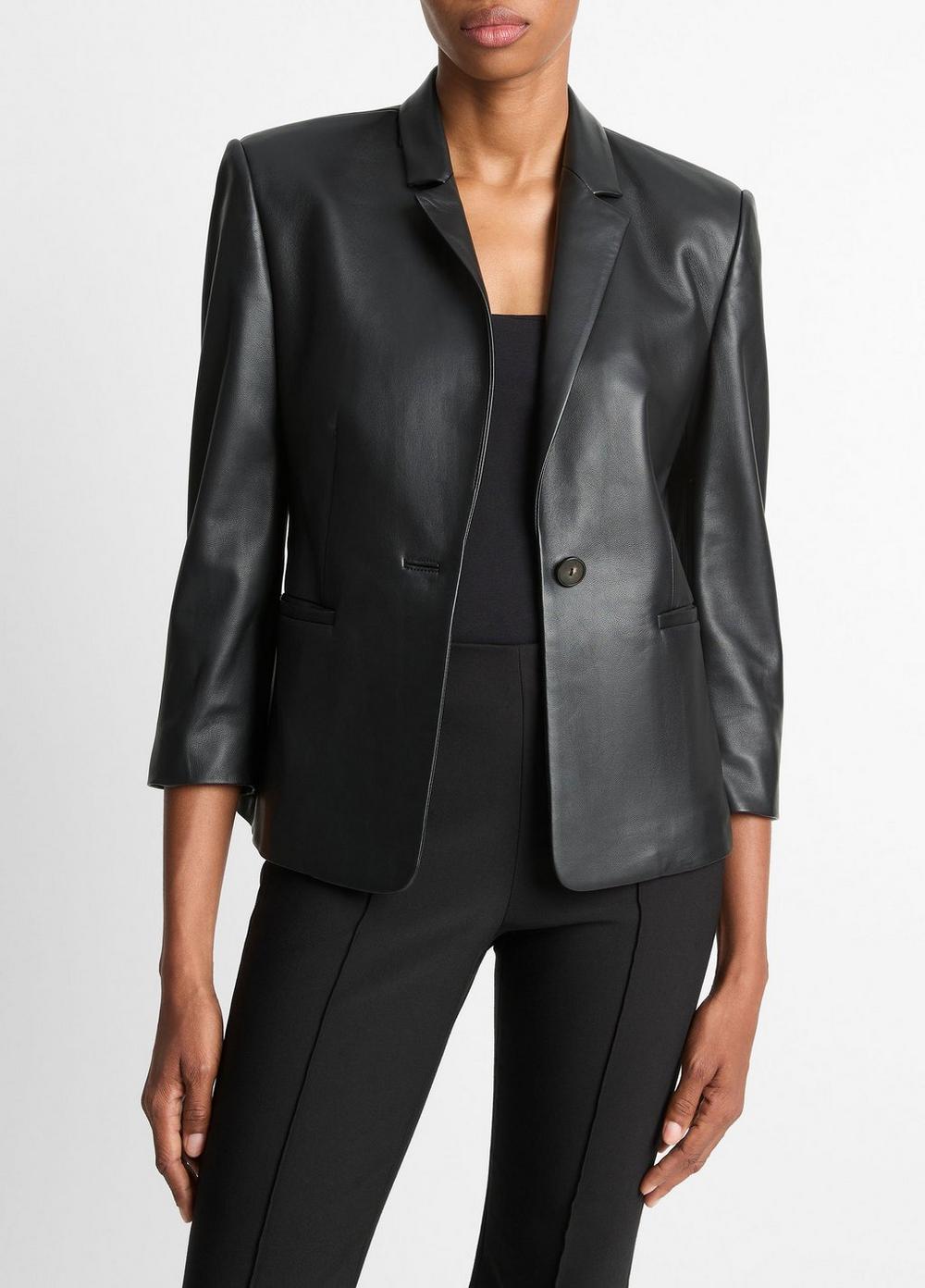 Leather Shrunken Blazer