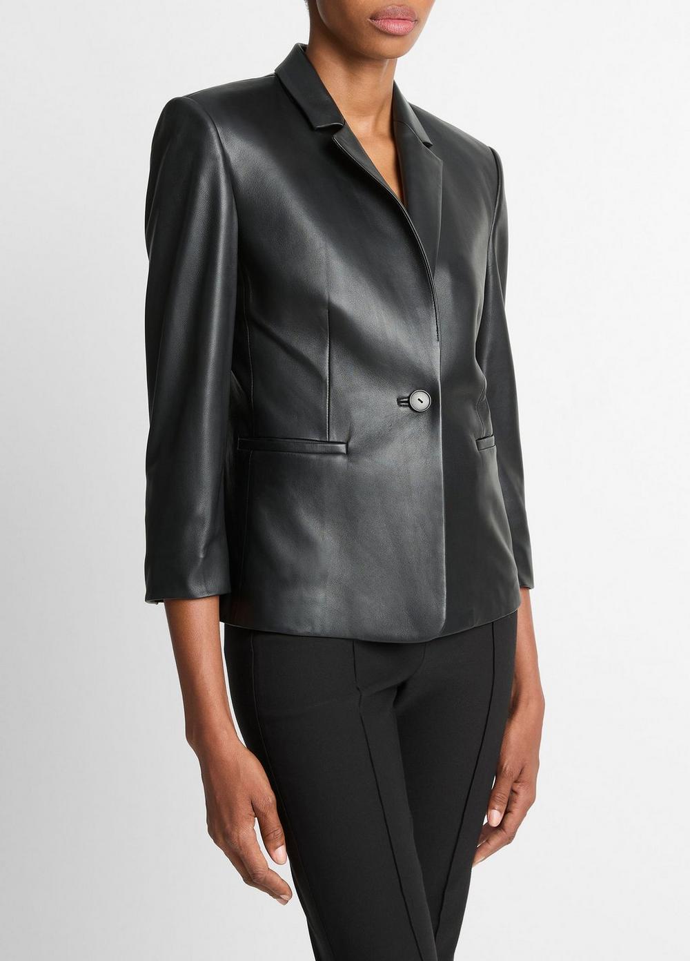 Leather Shrunken Blazer