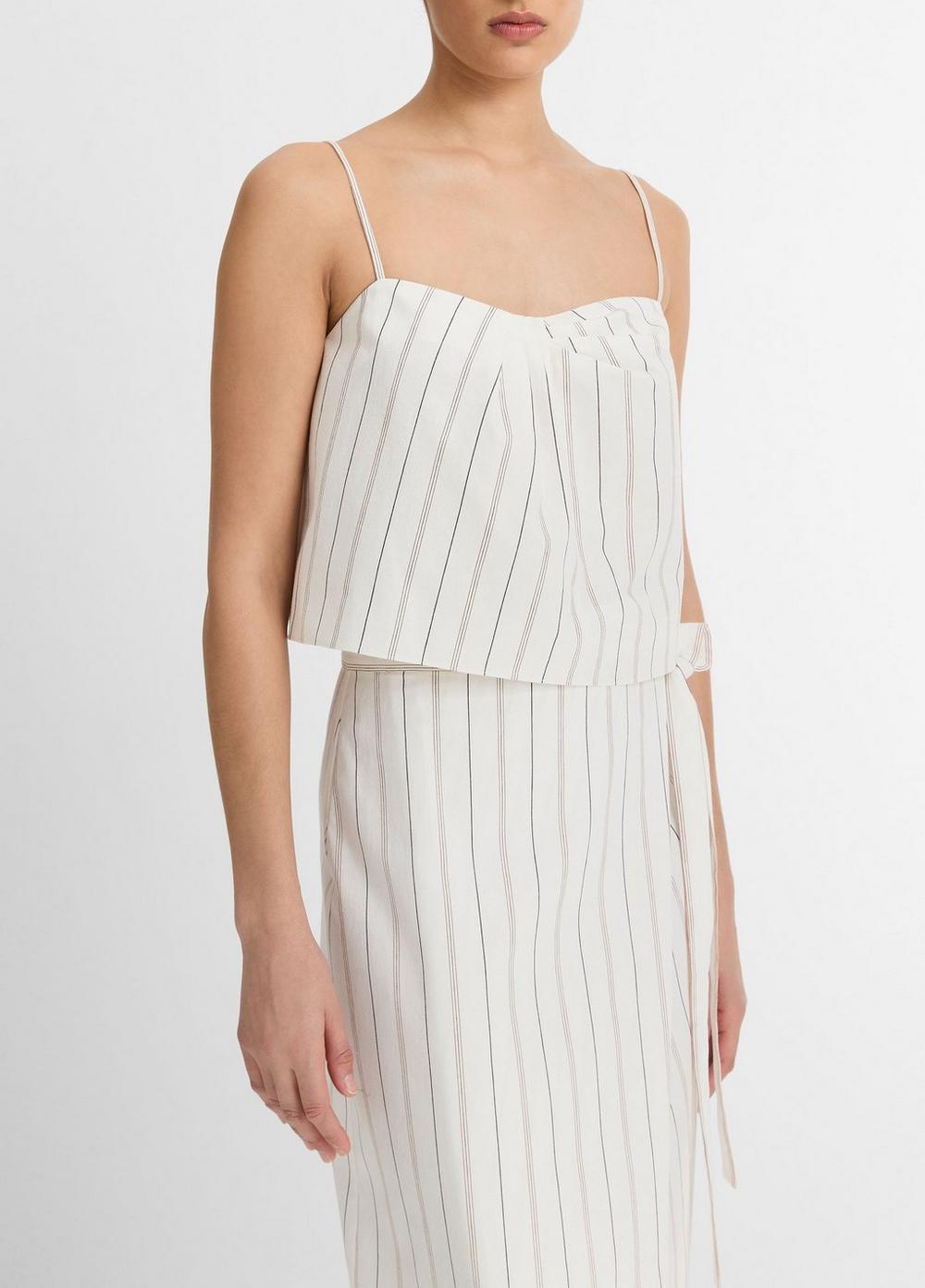 Seedling Stripe Cotton Draped Tank