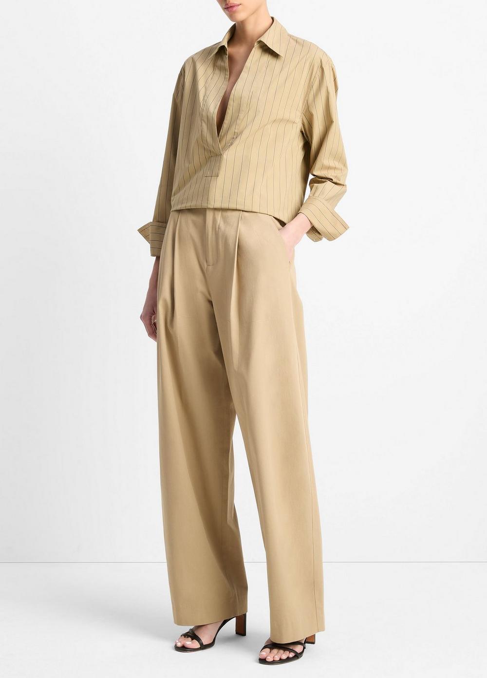 Italian Cotton Pleated Trouser