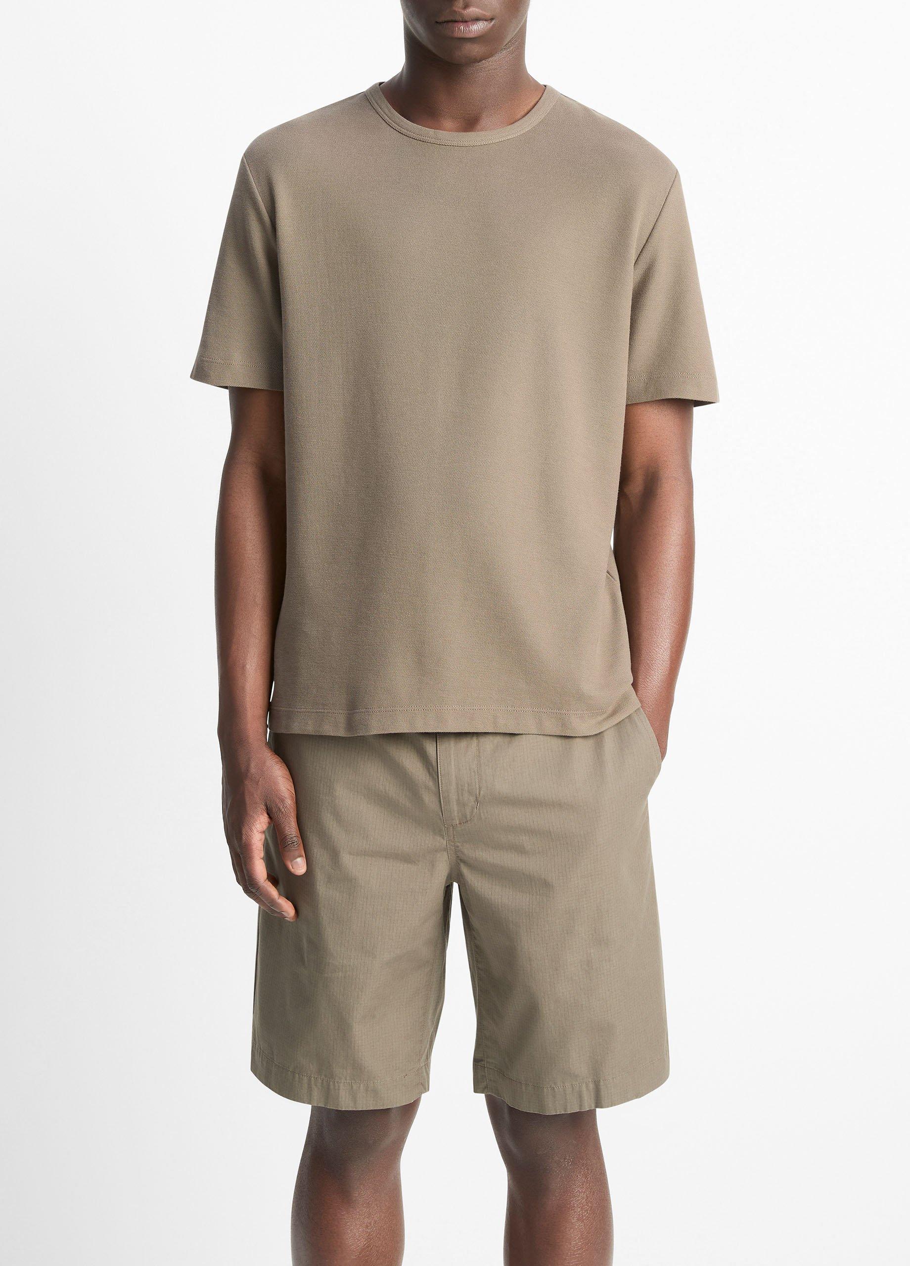 Pima Cotton PiquÃ© Crew Neck T-Shirt