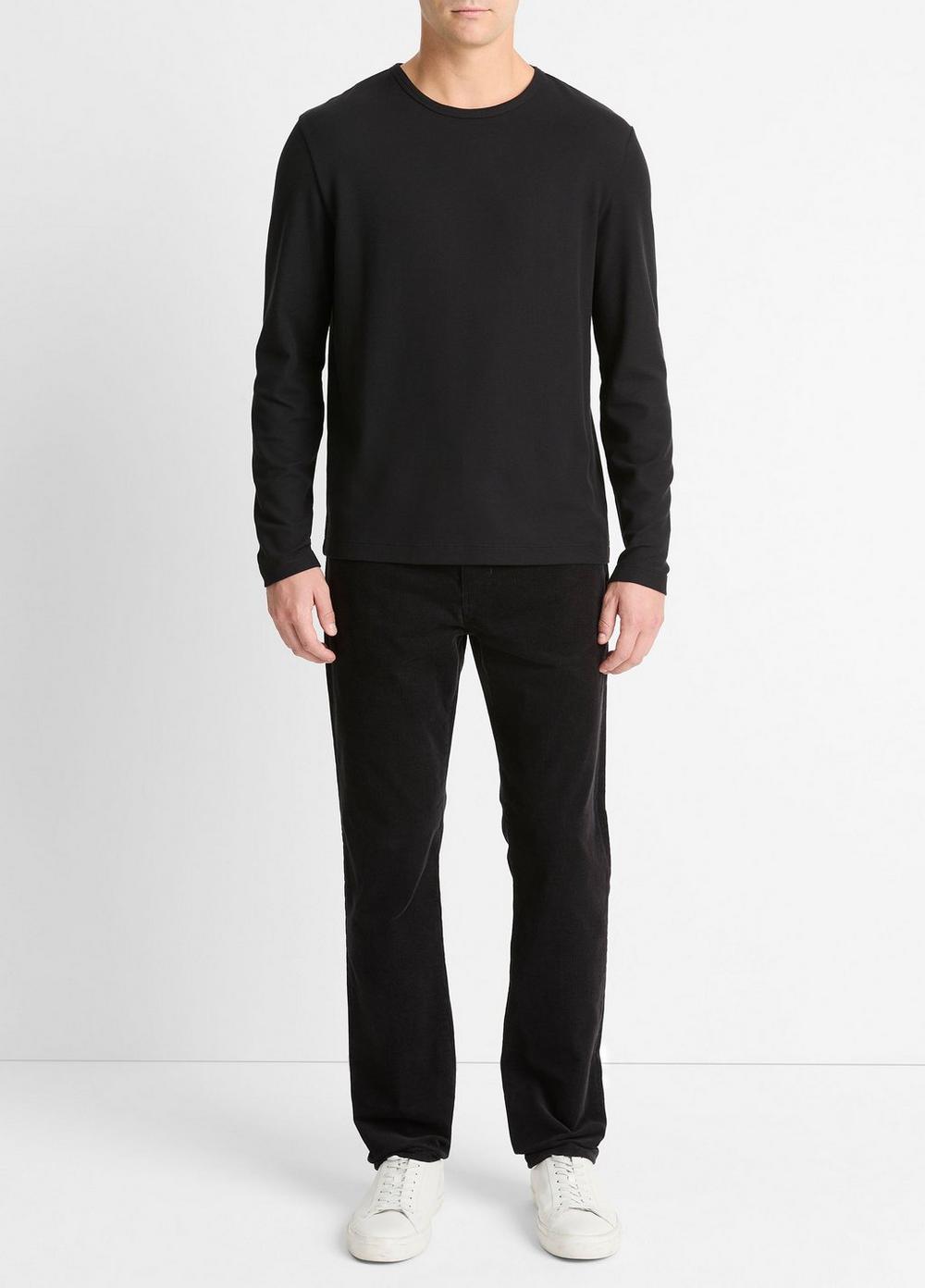 Pima Cotton PiquÃ© Long-Sleeve T-Shirt