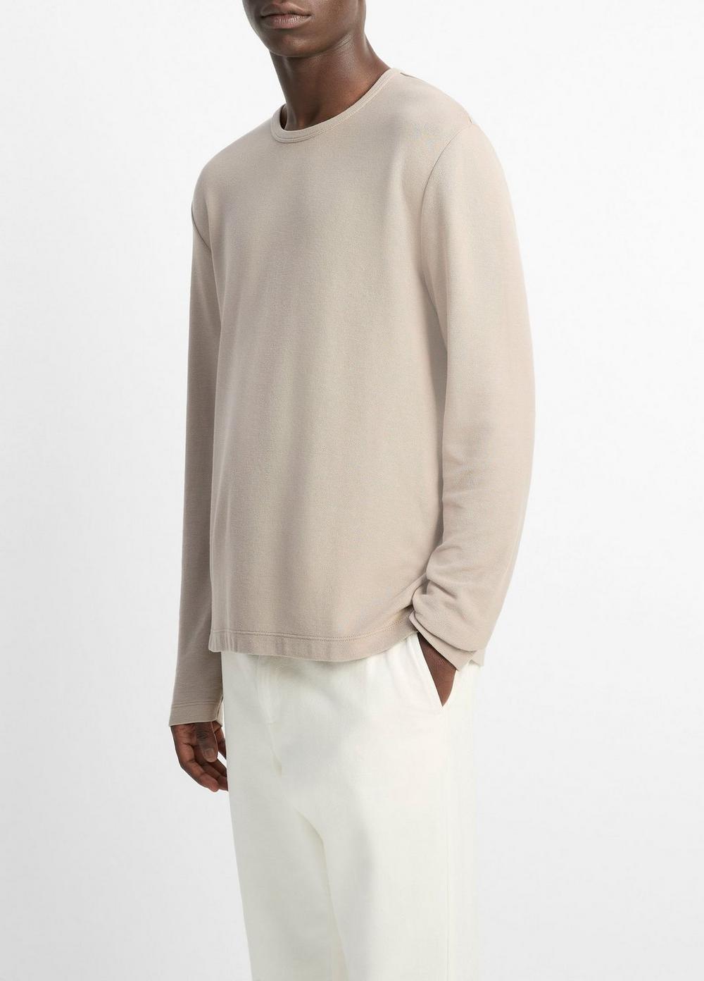 Pima Cotton Piqué Long-Sleeve T-Shirt