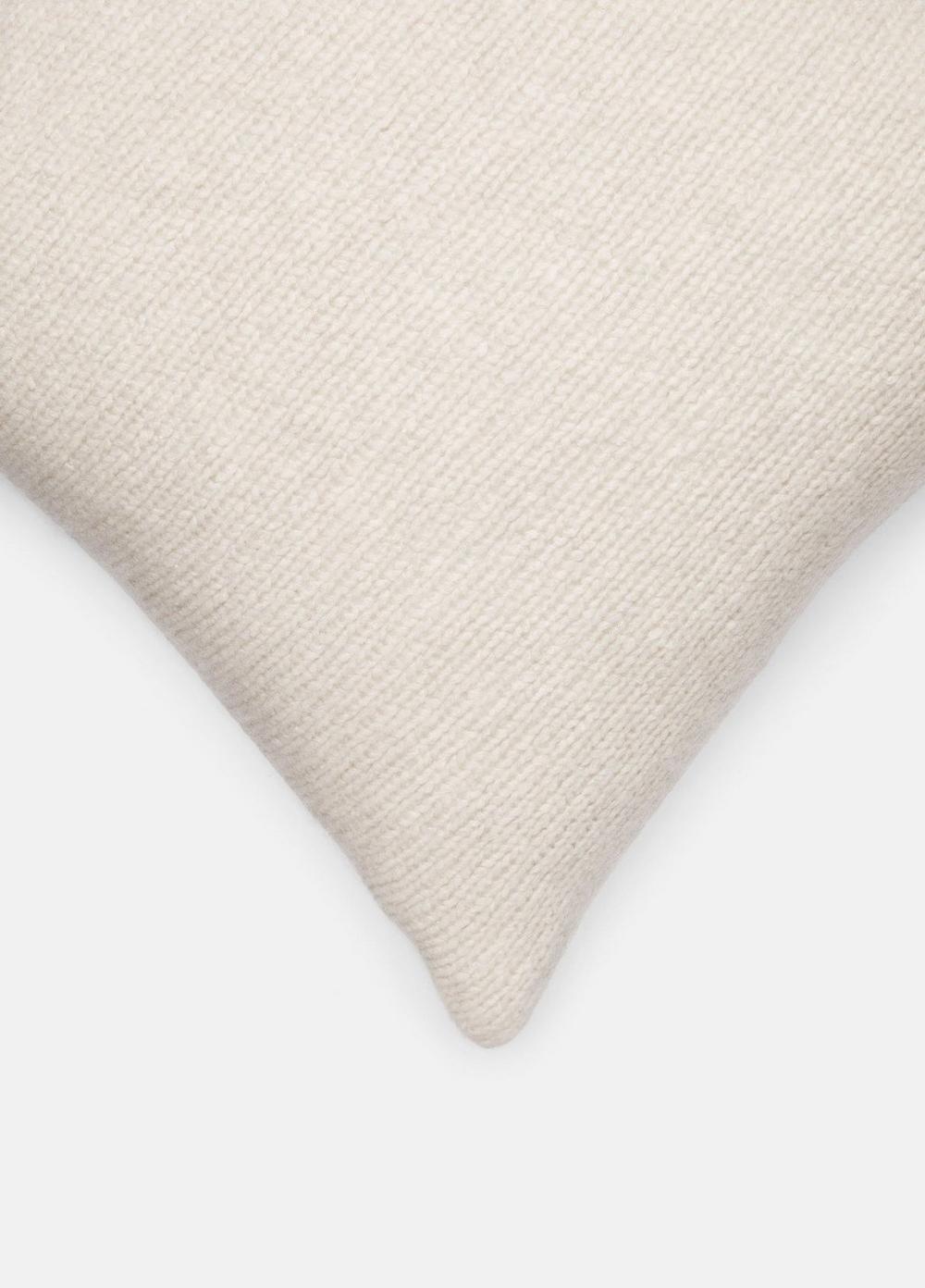 Wool and Cashmere Cardigan-Stitch Pillow