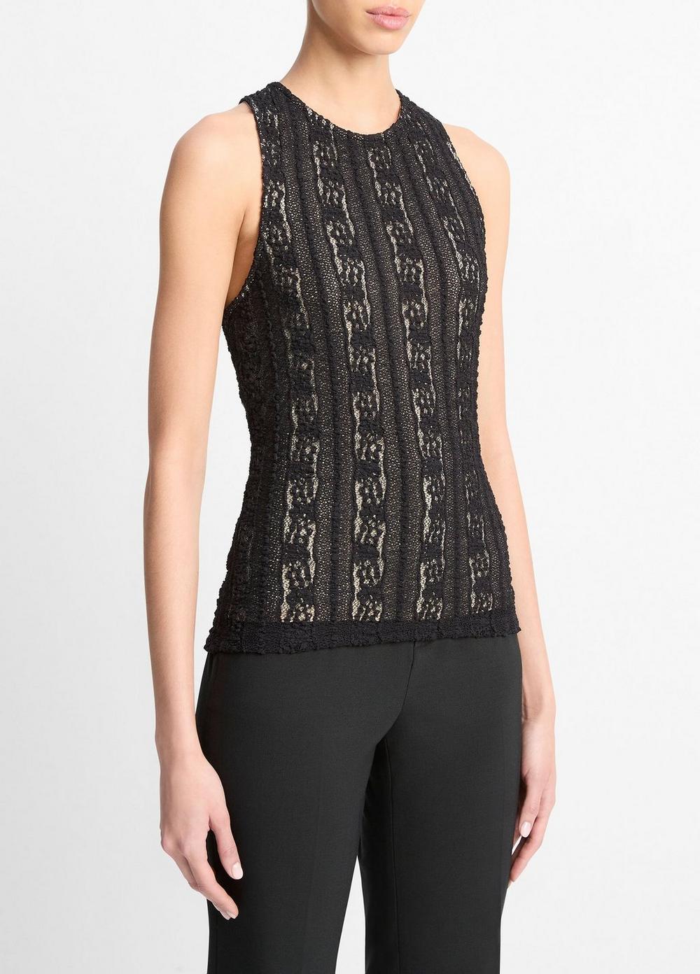 Smocked Lace Shell