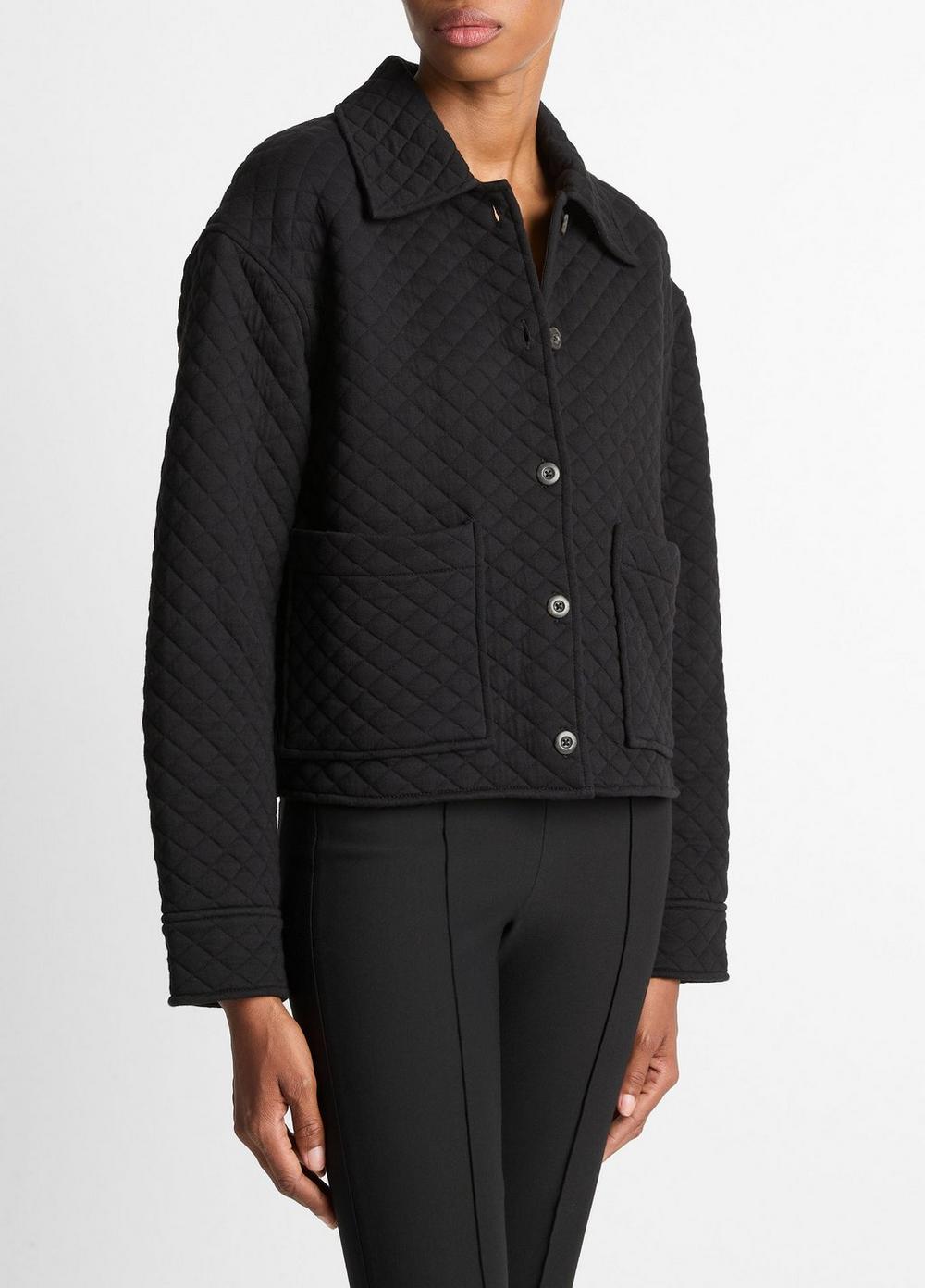 Quilted Cotton-Blend Collared Jacket