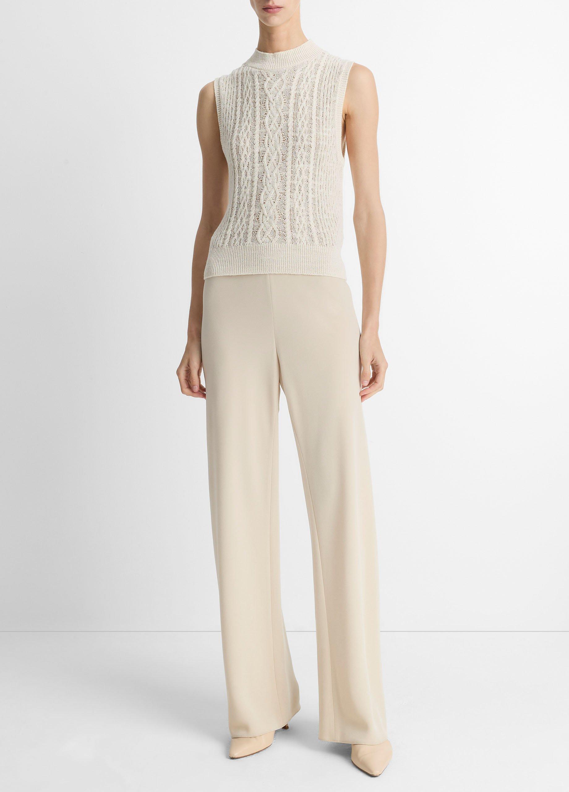 High-Waist Crepe Bias Pant
