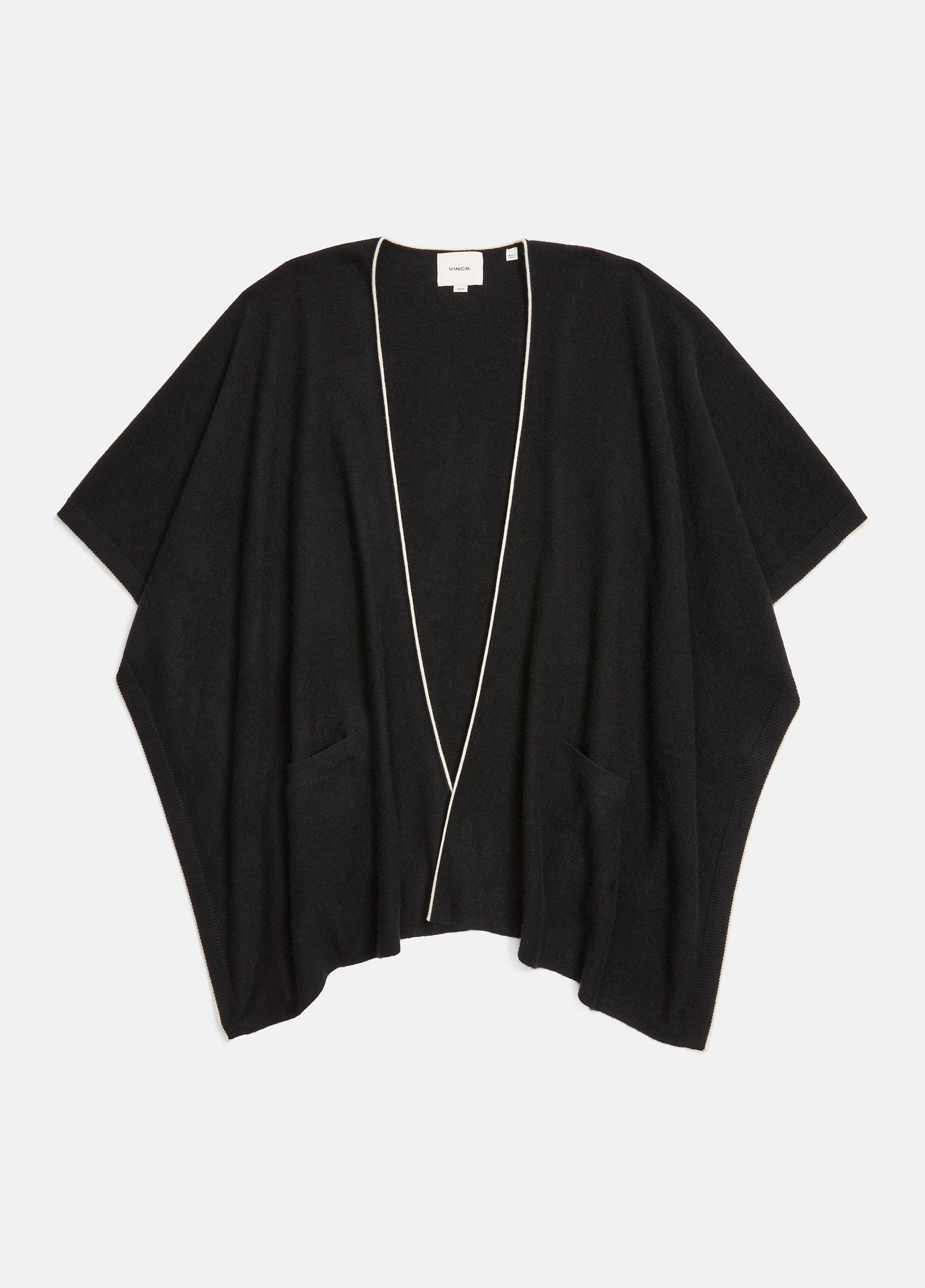 Tipped Jersey-Knit Cashmere Cape