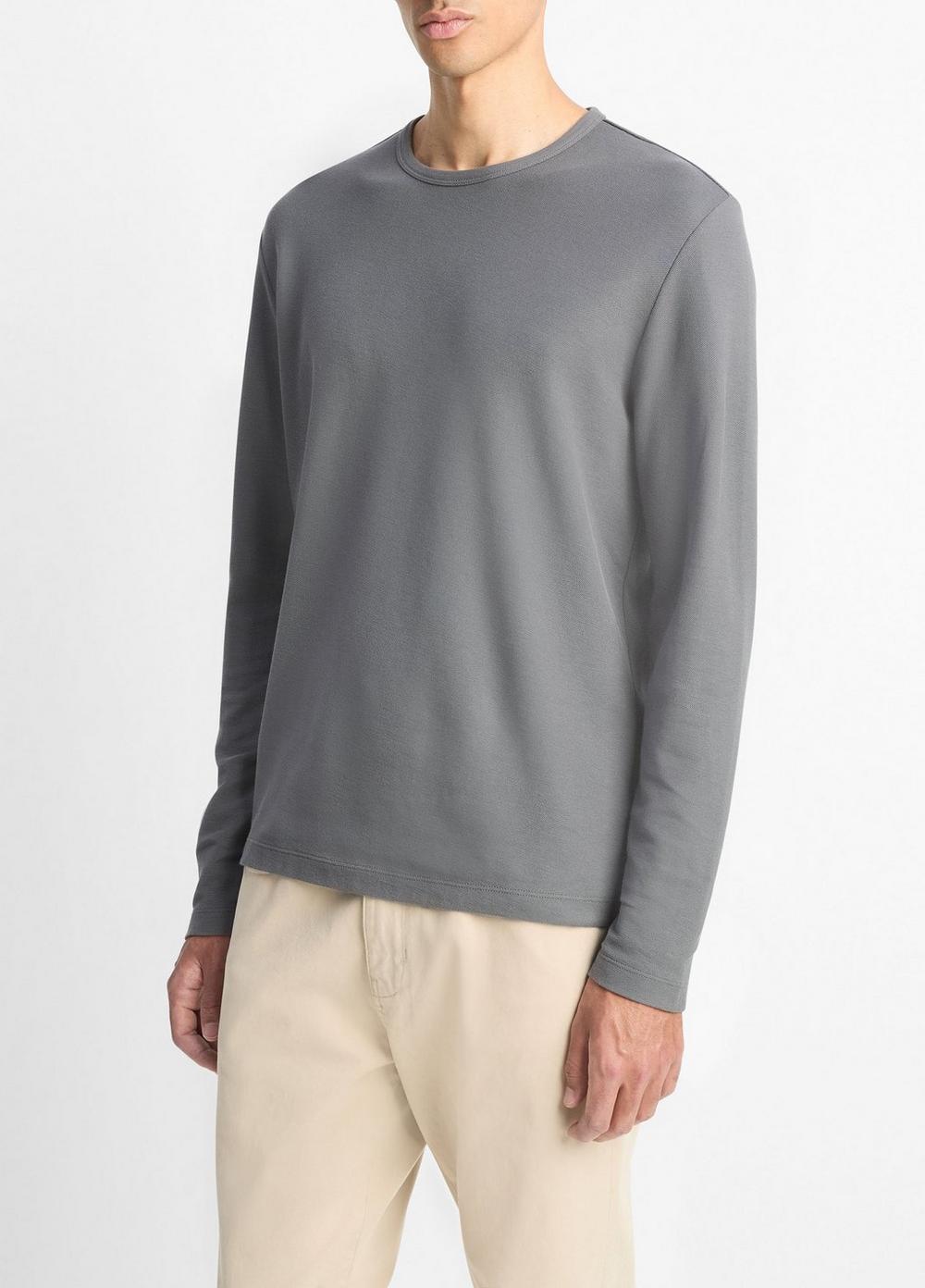 Pima Cotton Piqué Long-Sleeve T-Shirt