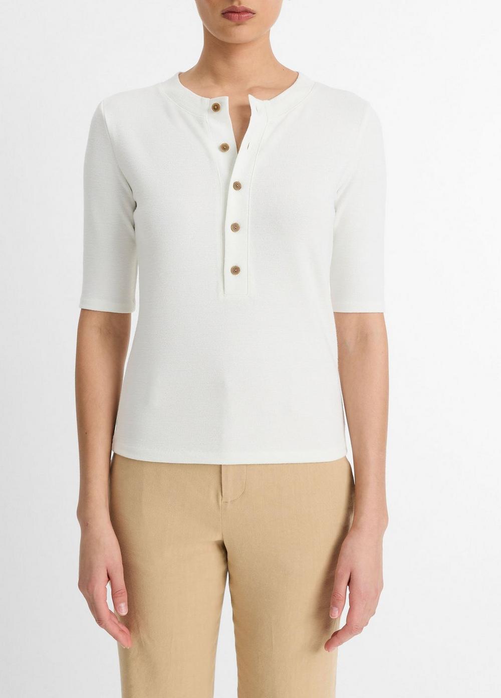 Jersey Elbow-Sleeve Henley