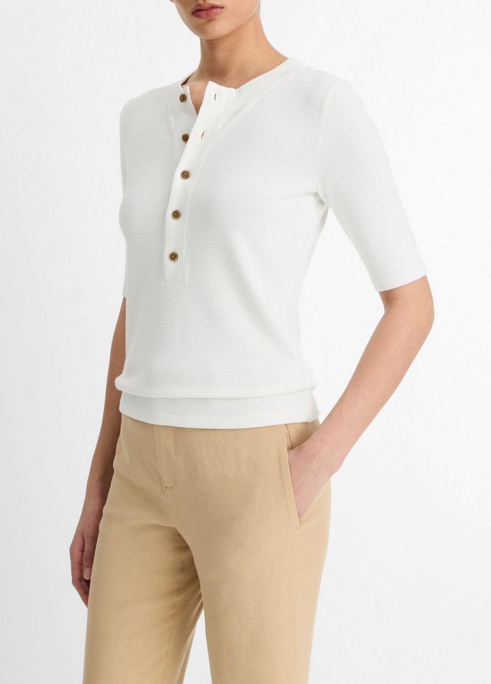 Jersey Elbow-Sleeve Henley