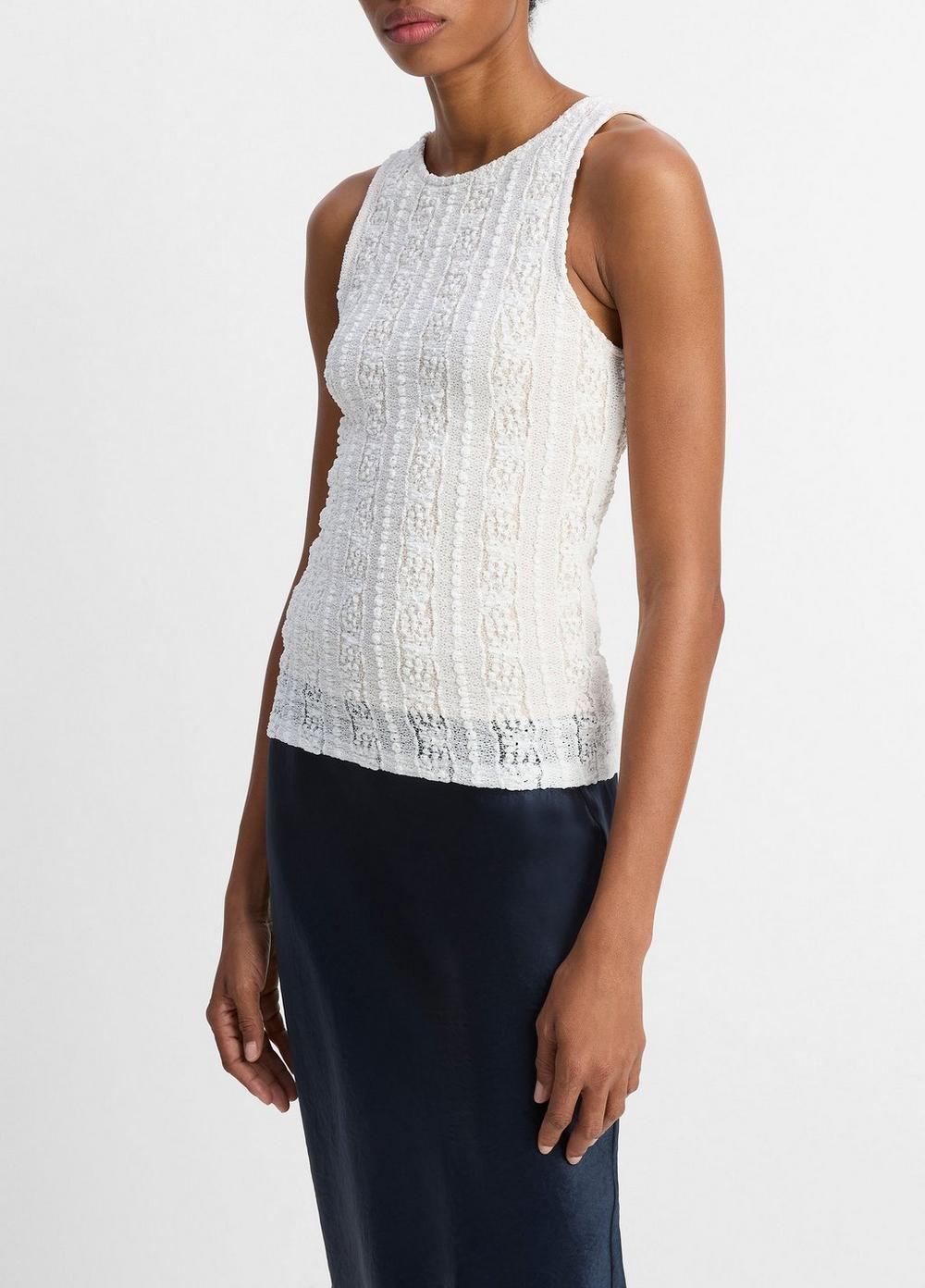 Smocked Lace Shell
