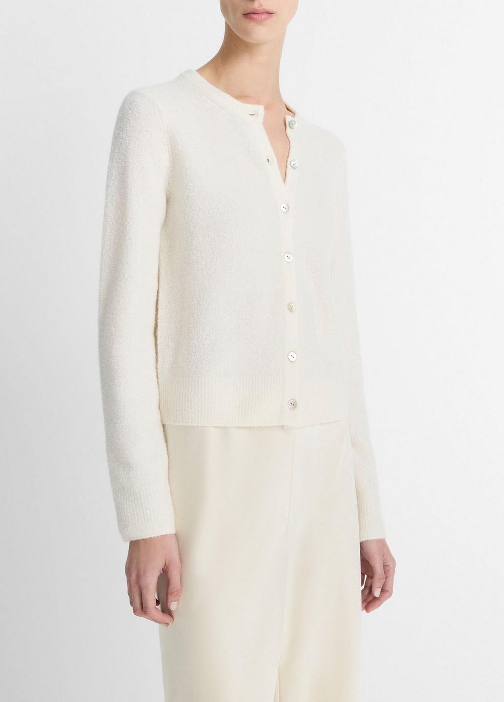 Silk & Cashmere-Blend BouclÃ© Cardigan