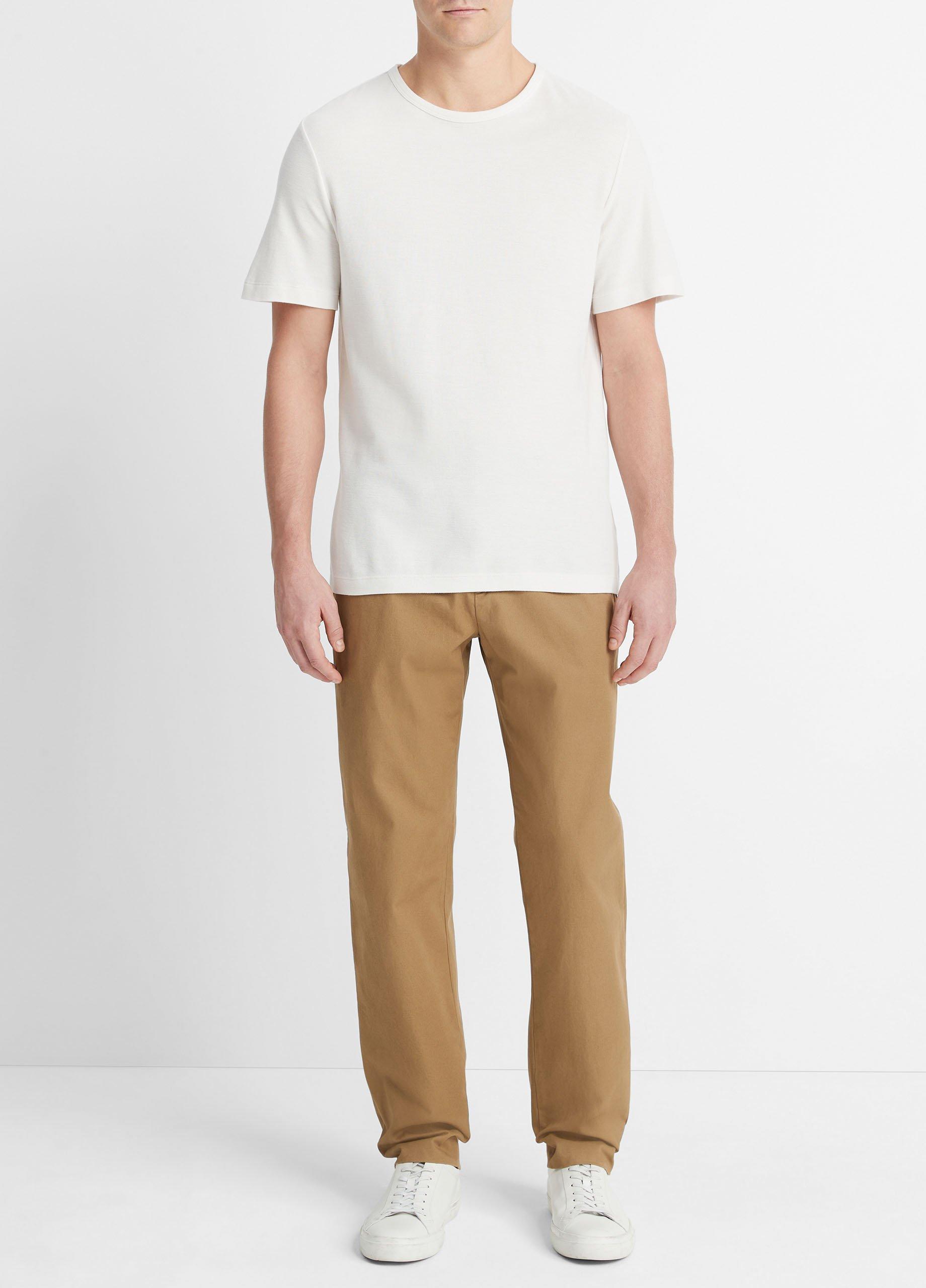 Pima Cotton PiquÃ© Crew Neck T-Shirt