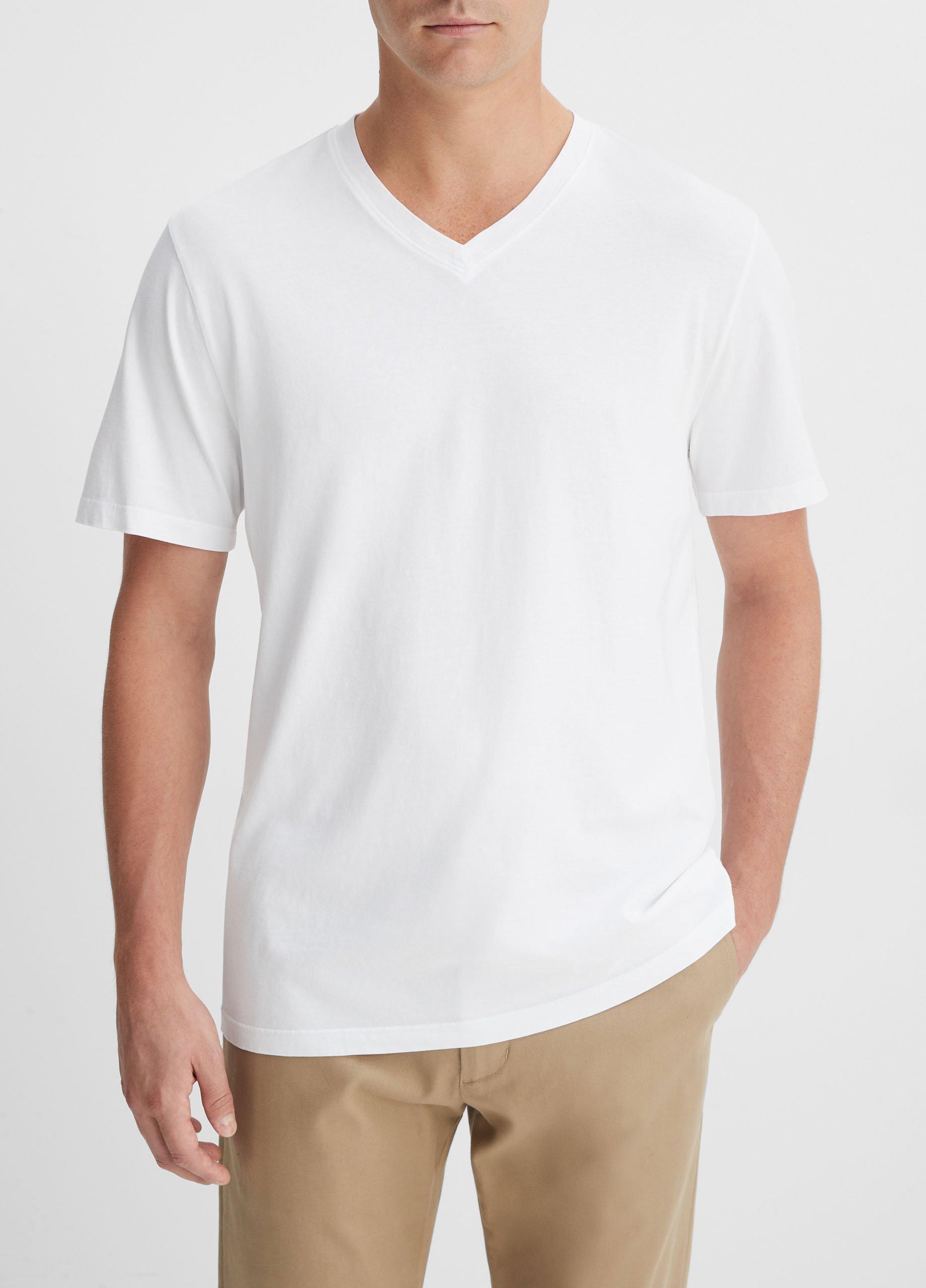 Garment Dye Short Sleeve V-Neck T-Shirt