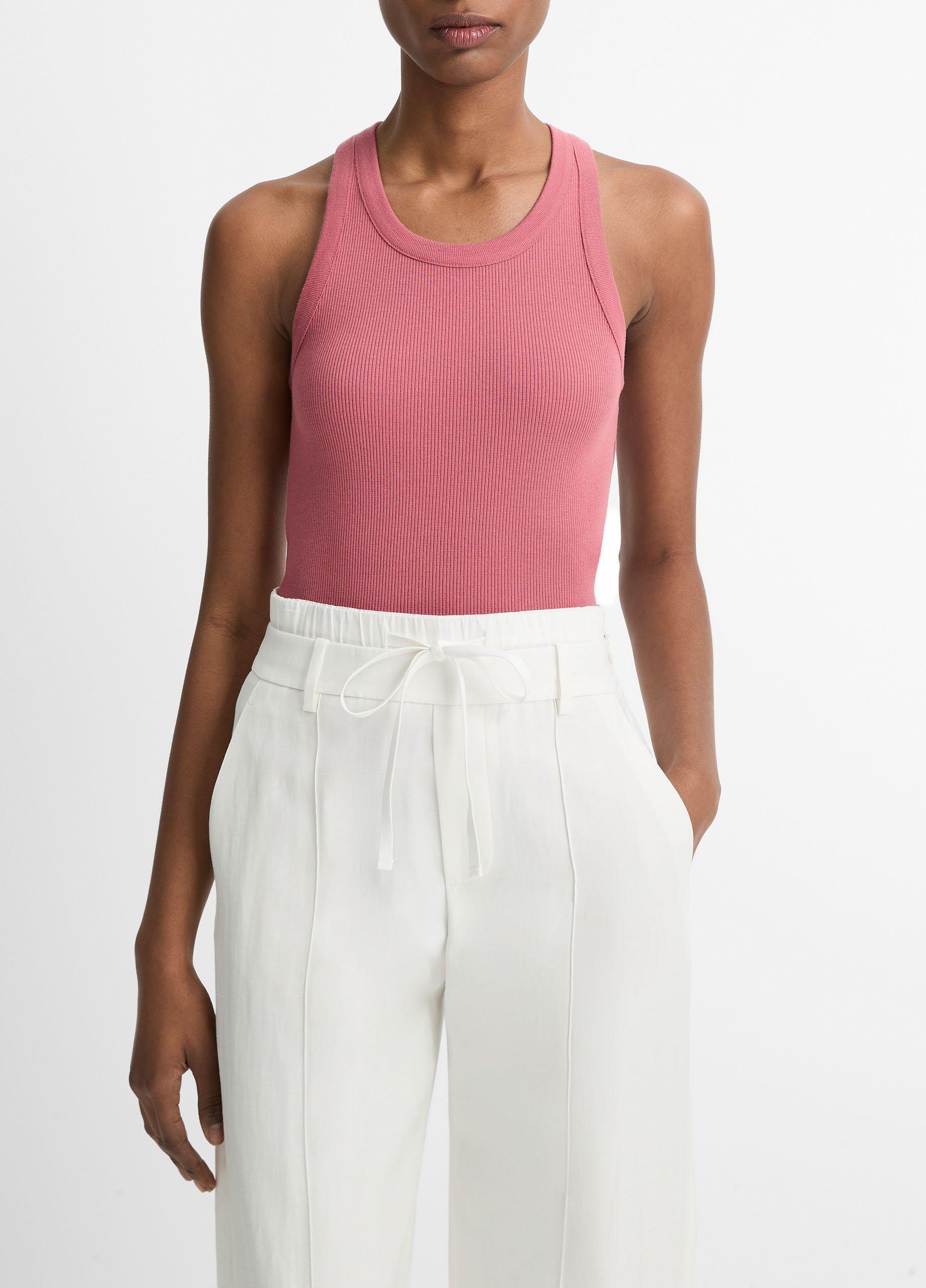 Ribbed Scoop-Neck Tank