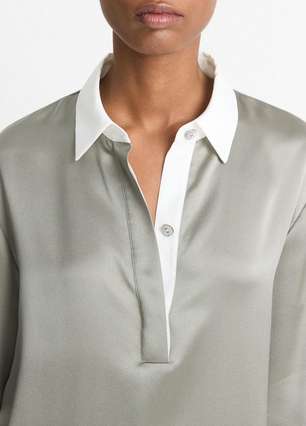 Silk Satin Rugby Shirt