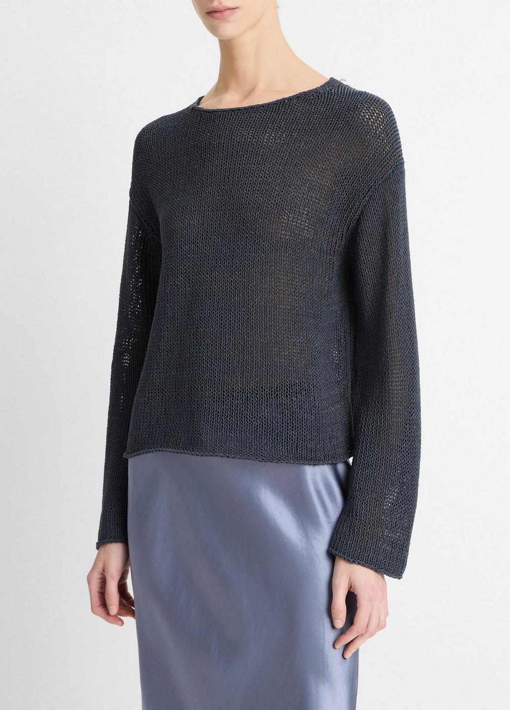 Italian Coated Cotton-Blend Sweater
