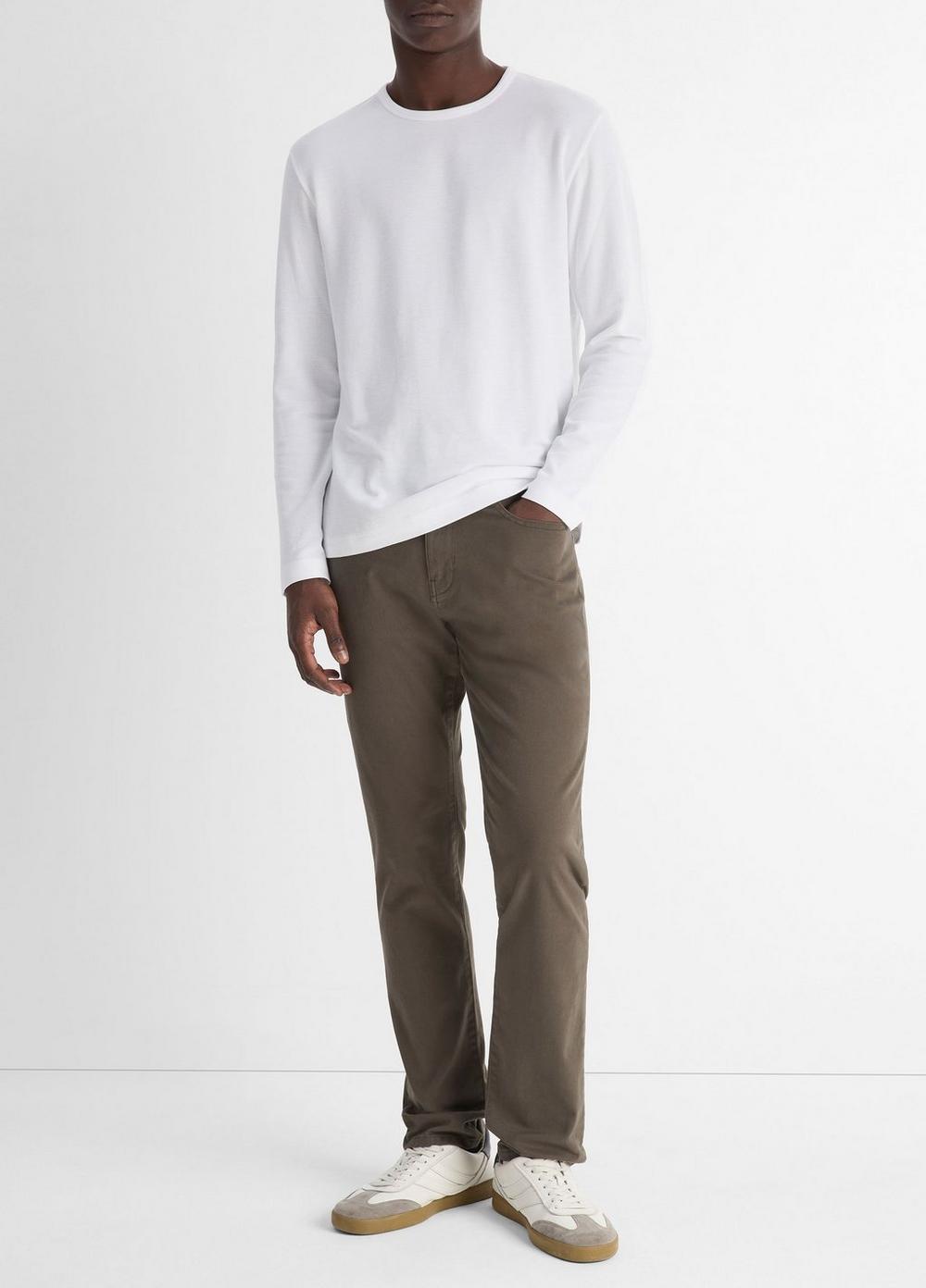 Pima Cotton PiquÃ© Long-Sleeve T-Shirt