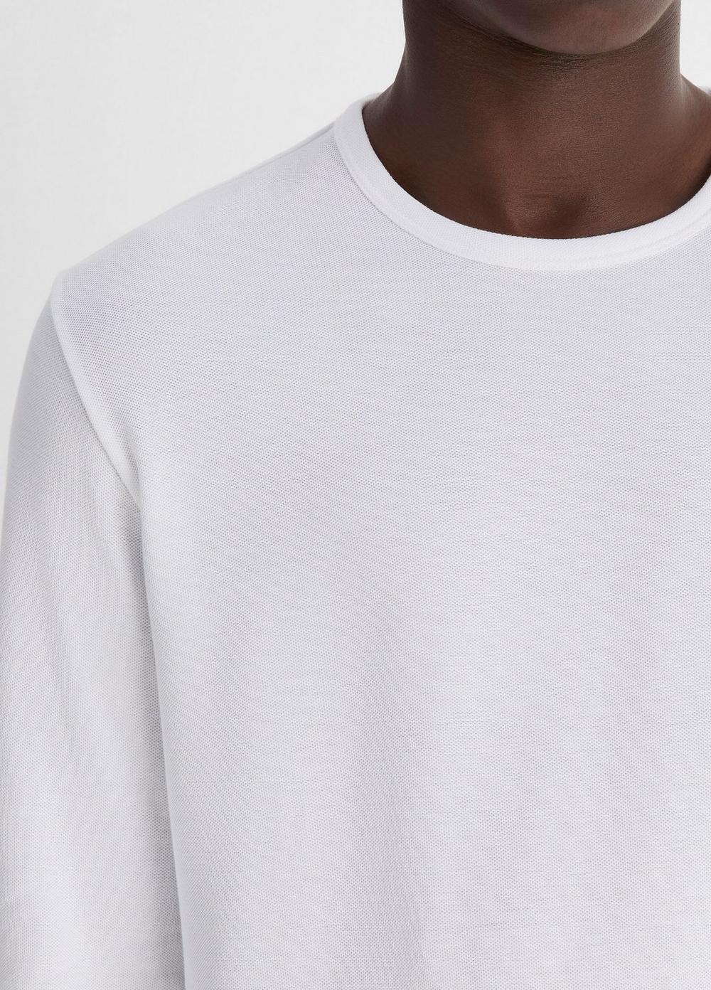 Pima Cotton Piqué Long-Sleeve T-Shirt