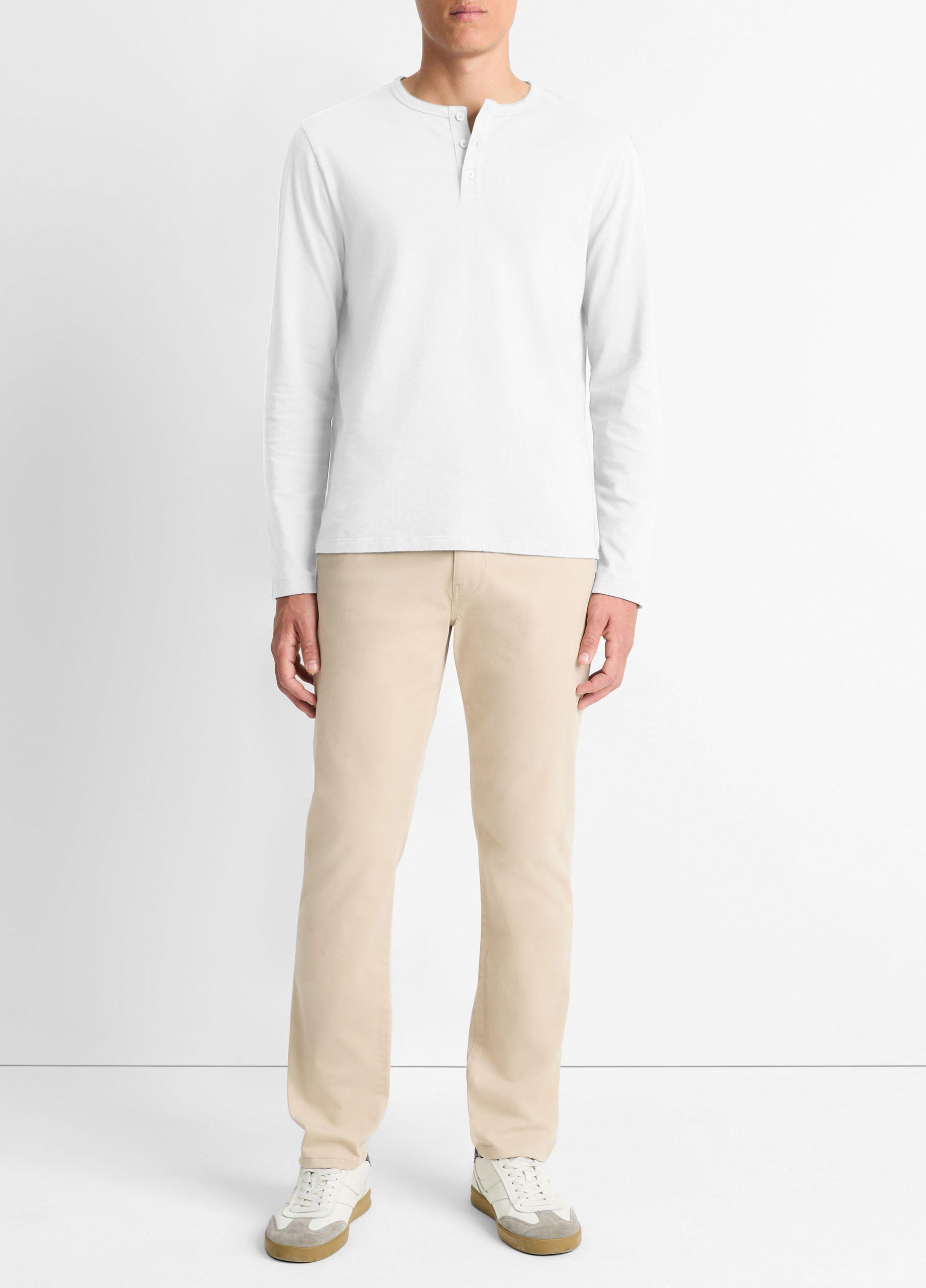 Garment Dye Cotton Long-Sleeve Henley