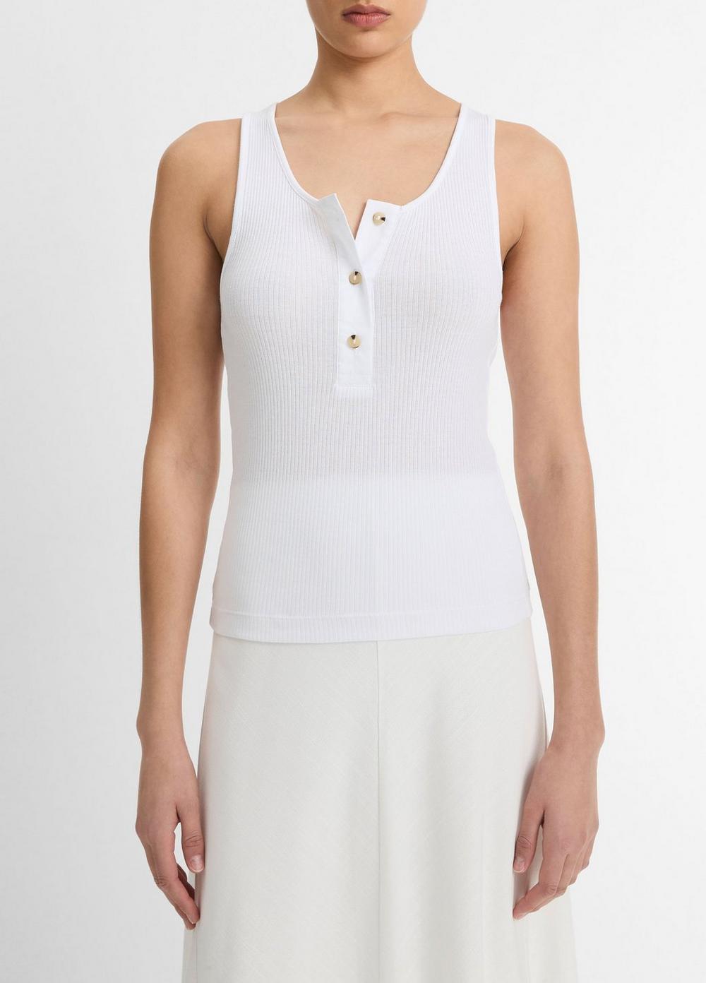 Pima Cotton Henley Tank