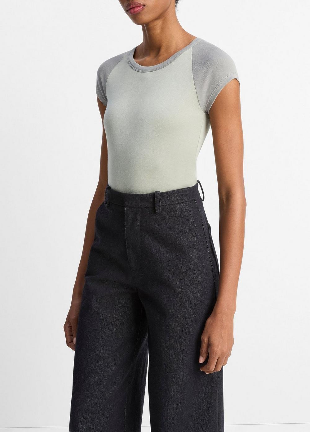 Colorblock Pima Cotton Raglan T-Shirt