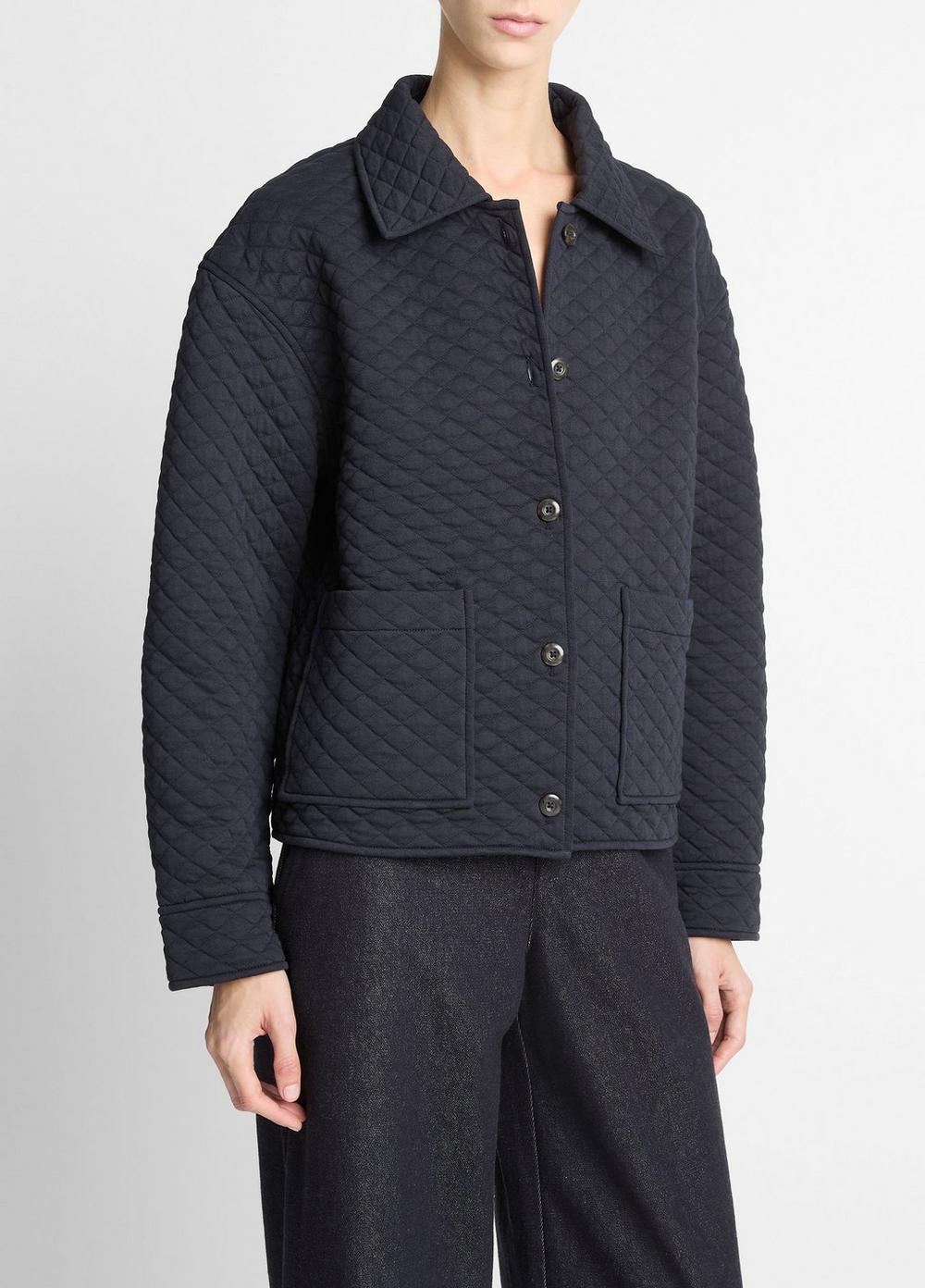 Quilted Cotton-Blend Collared Jacket