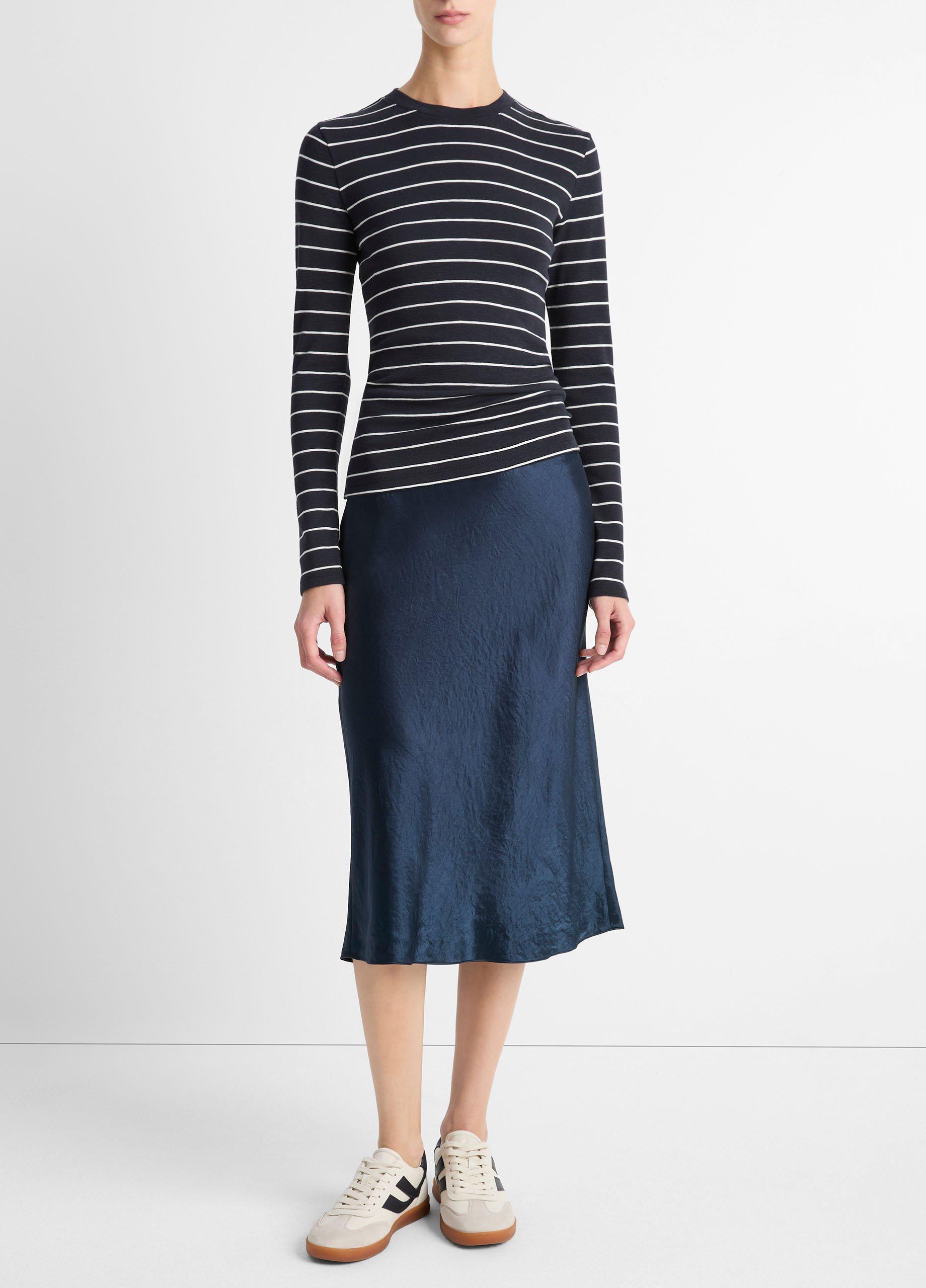 Striped Cotton-Blend Long-Sleeve T-Shirt