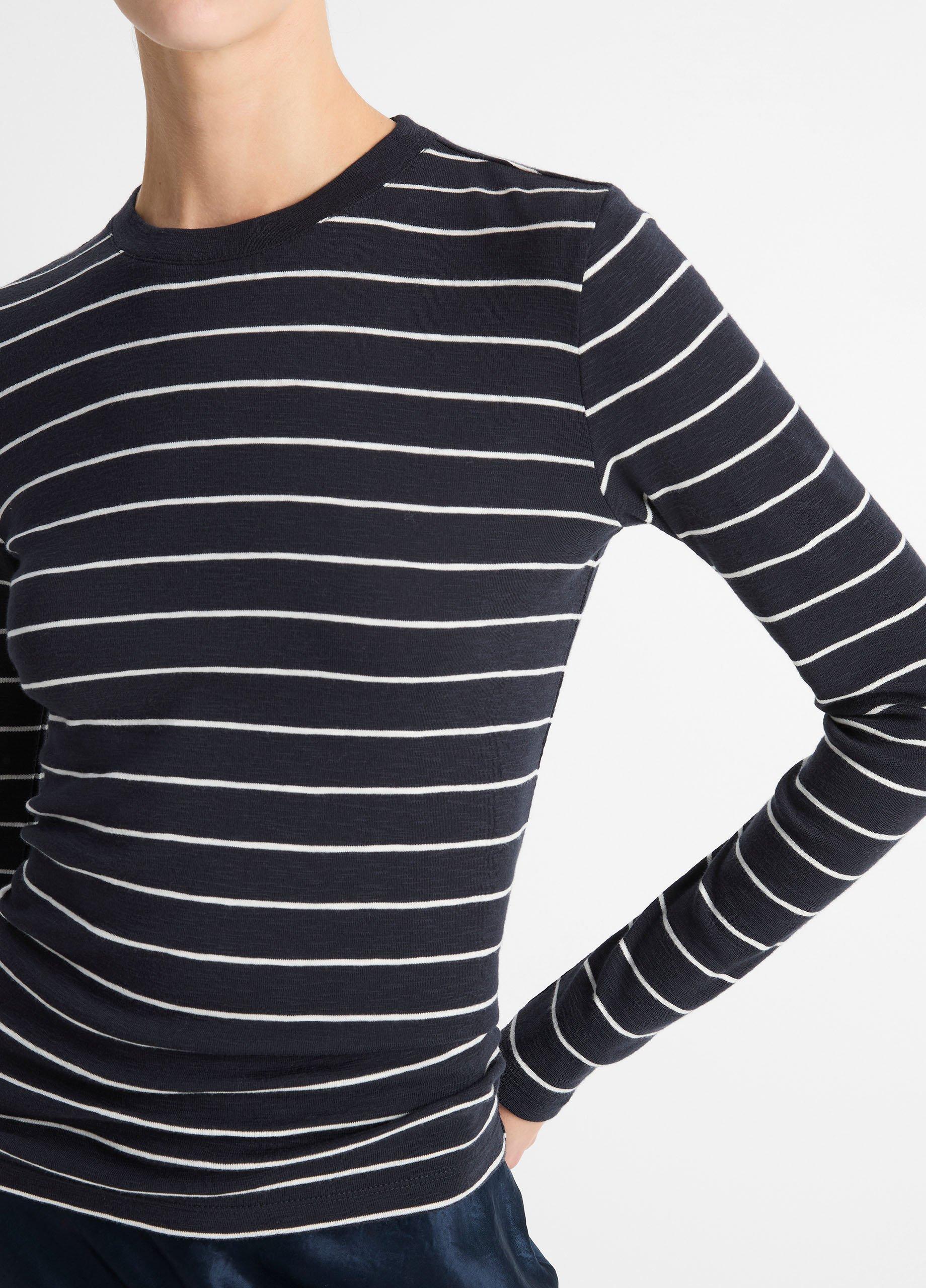 Striped Cotton-Blend Long-Sleeve T-Shirt